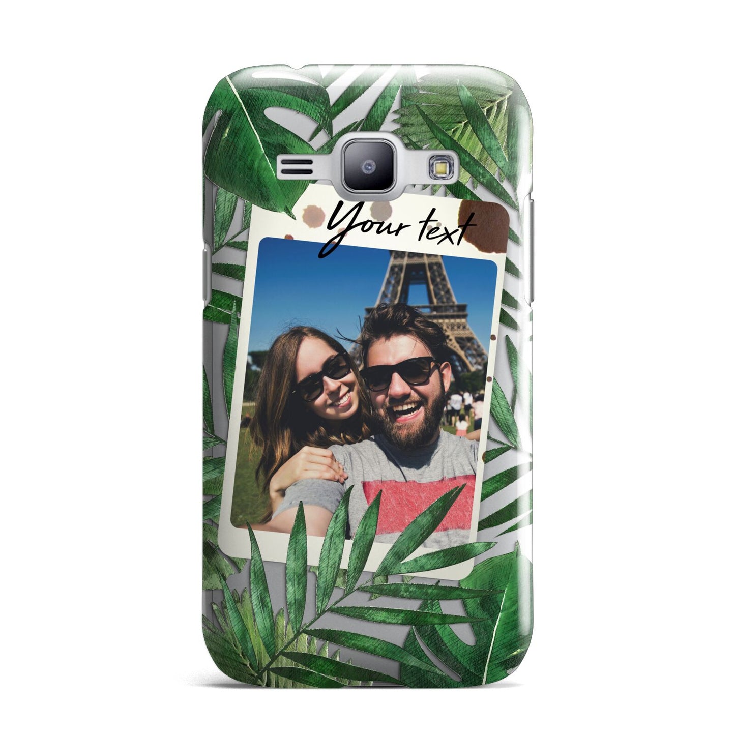 Personalised Tropical Photo Text Samsung Galaxy J1 2015 Case