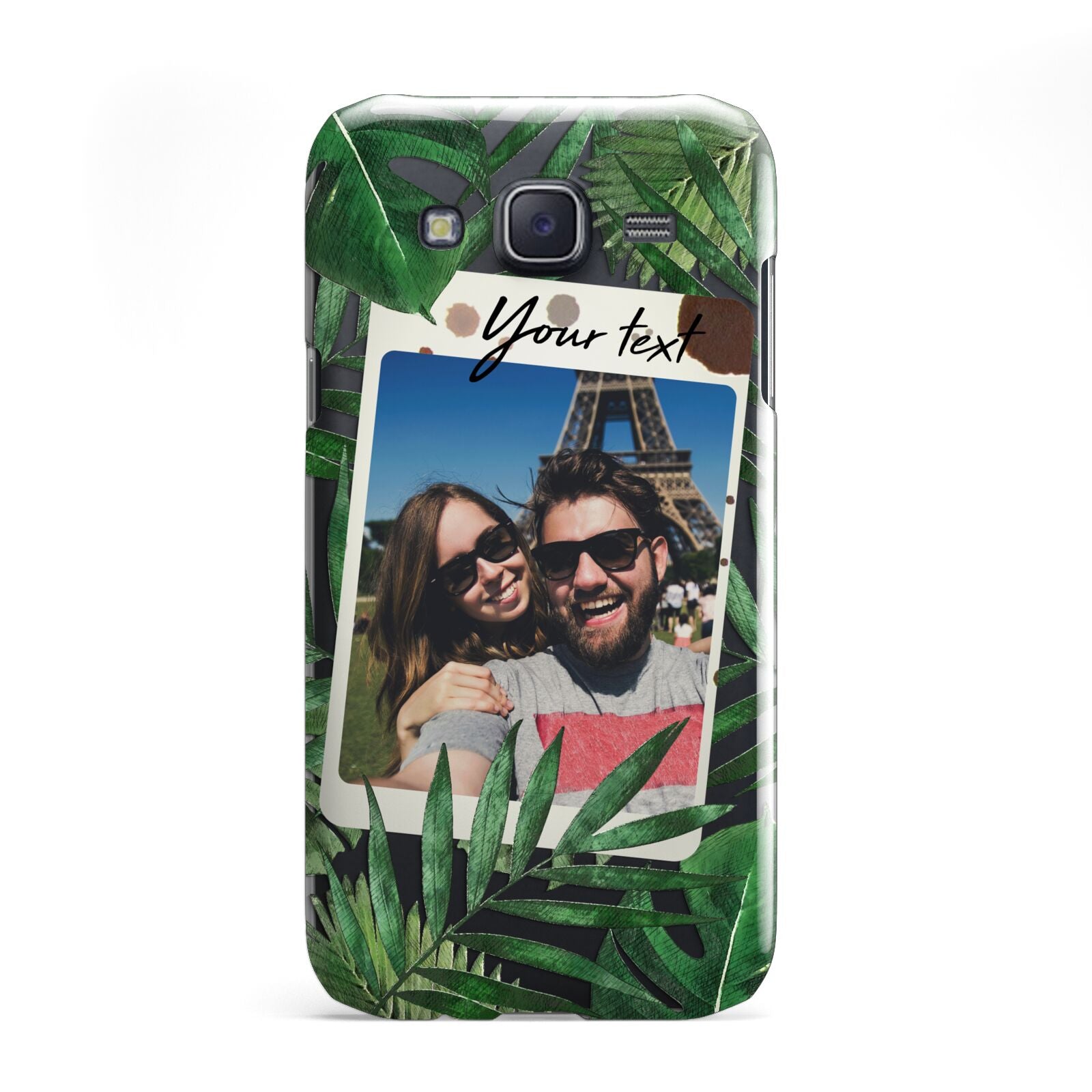 Personalised Tropical Photo Text Samsung Galaxy J5 Case