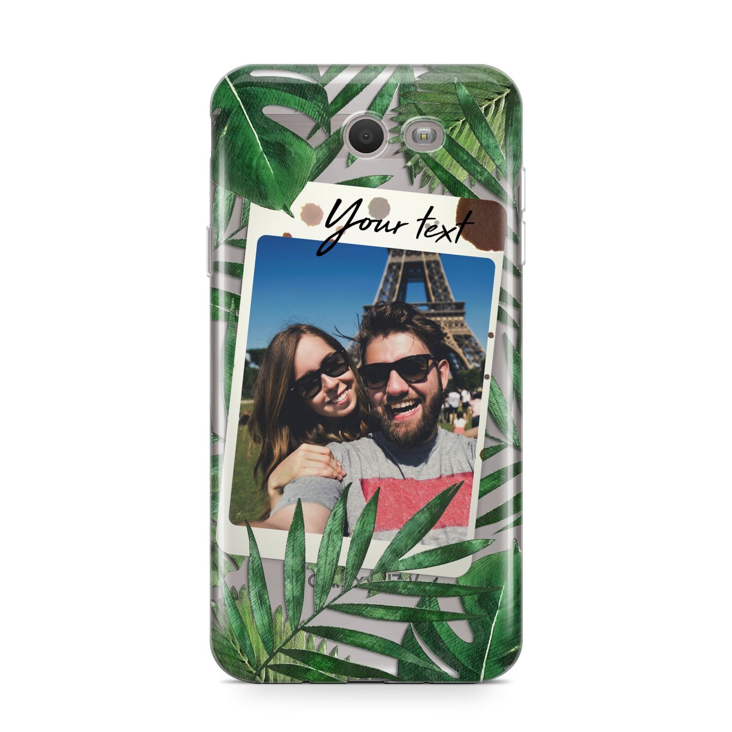 Personalised Tropical Photo Text Samsung Galaxy J7 2017 Case