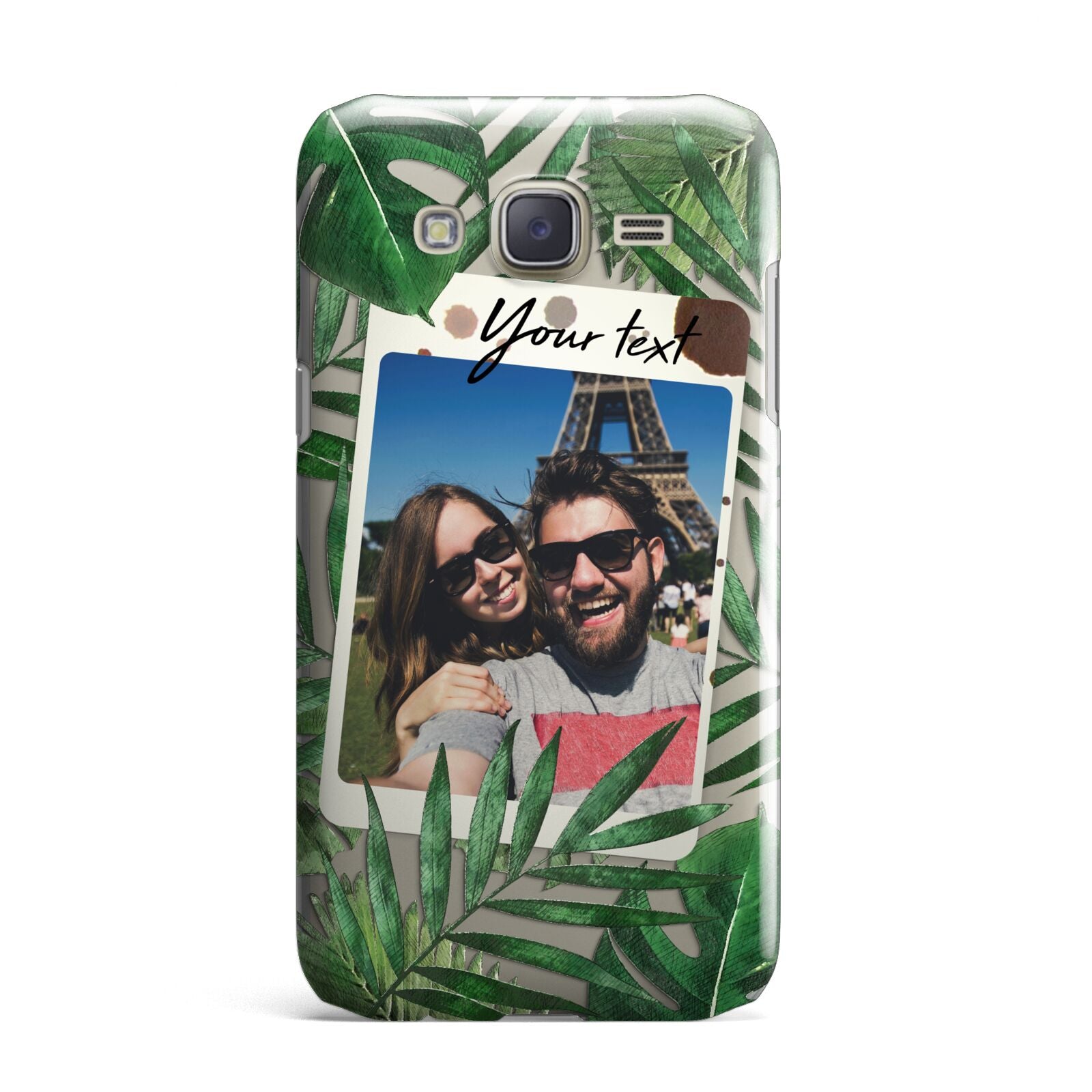 Personalised Tropical Photo Text Samsung Galaxy J7 Case