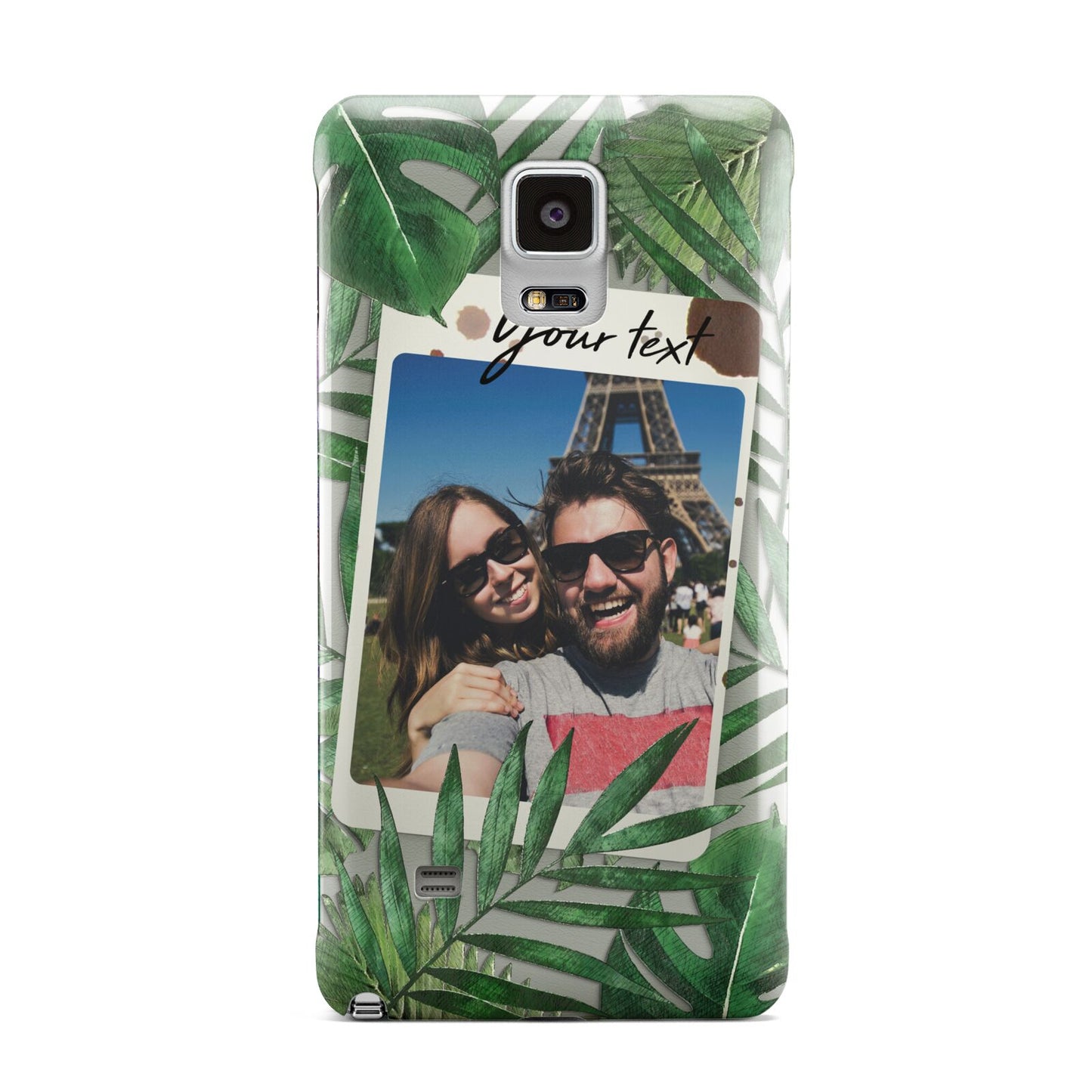 Personalised Tropical Photo Text Samsung Galaxy Note 4 Case