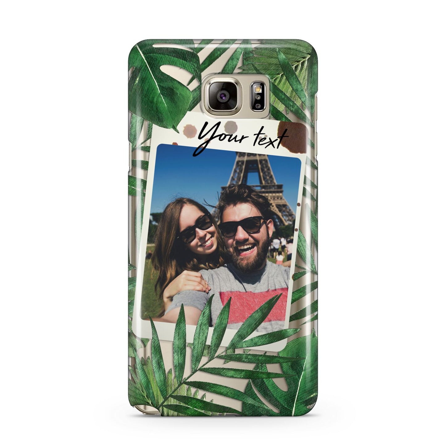 Personalised Tropical Photo Text Samsung Galaxy Note 5 Case