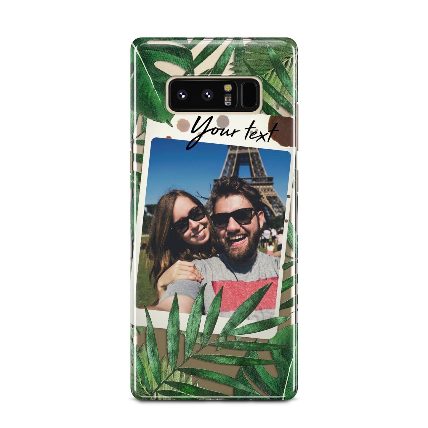 Personalised Tropical Photo Text Samsung Galaxy Note 8 Case