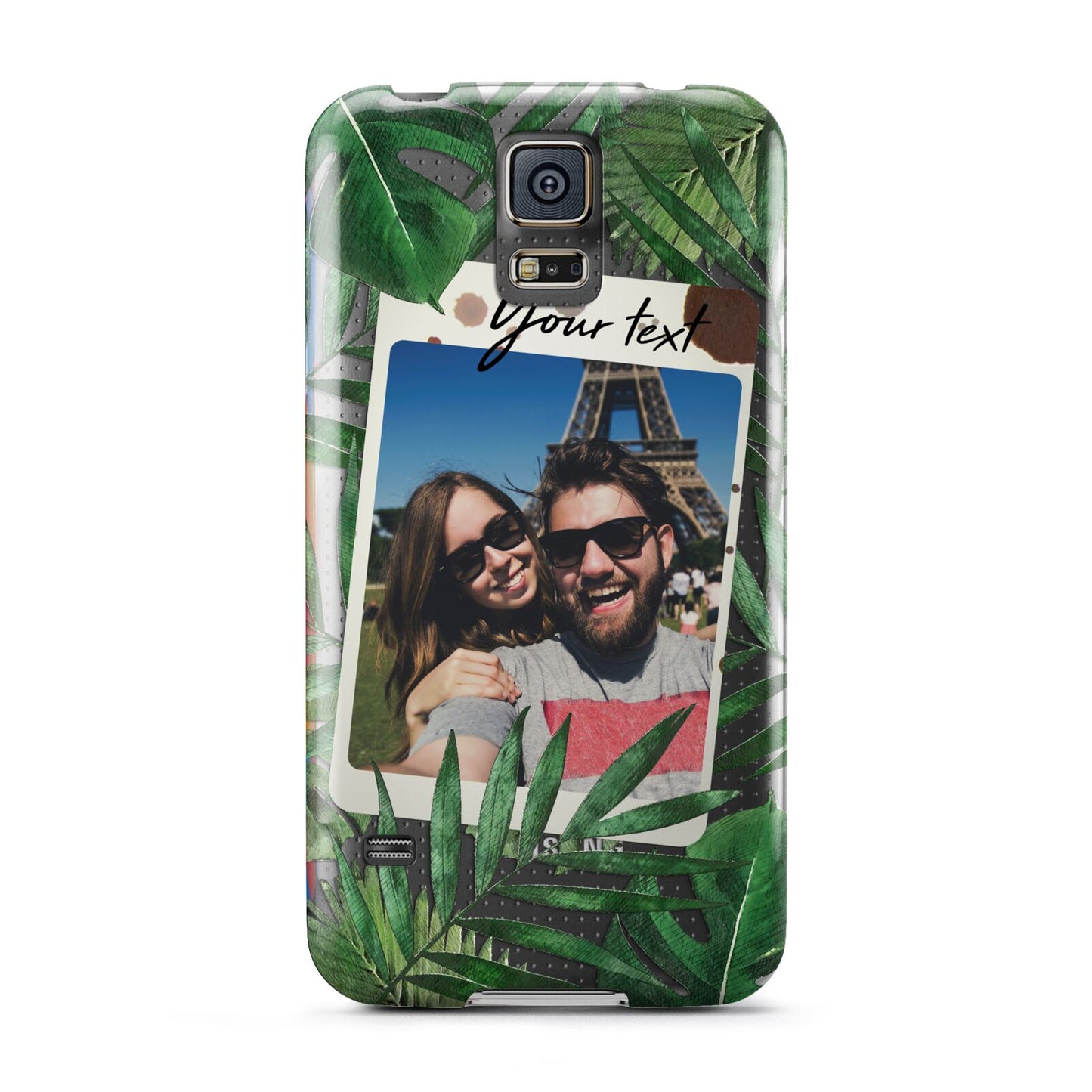 Personalised Tropical Photo Text Samsung Galaxy S5 Case