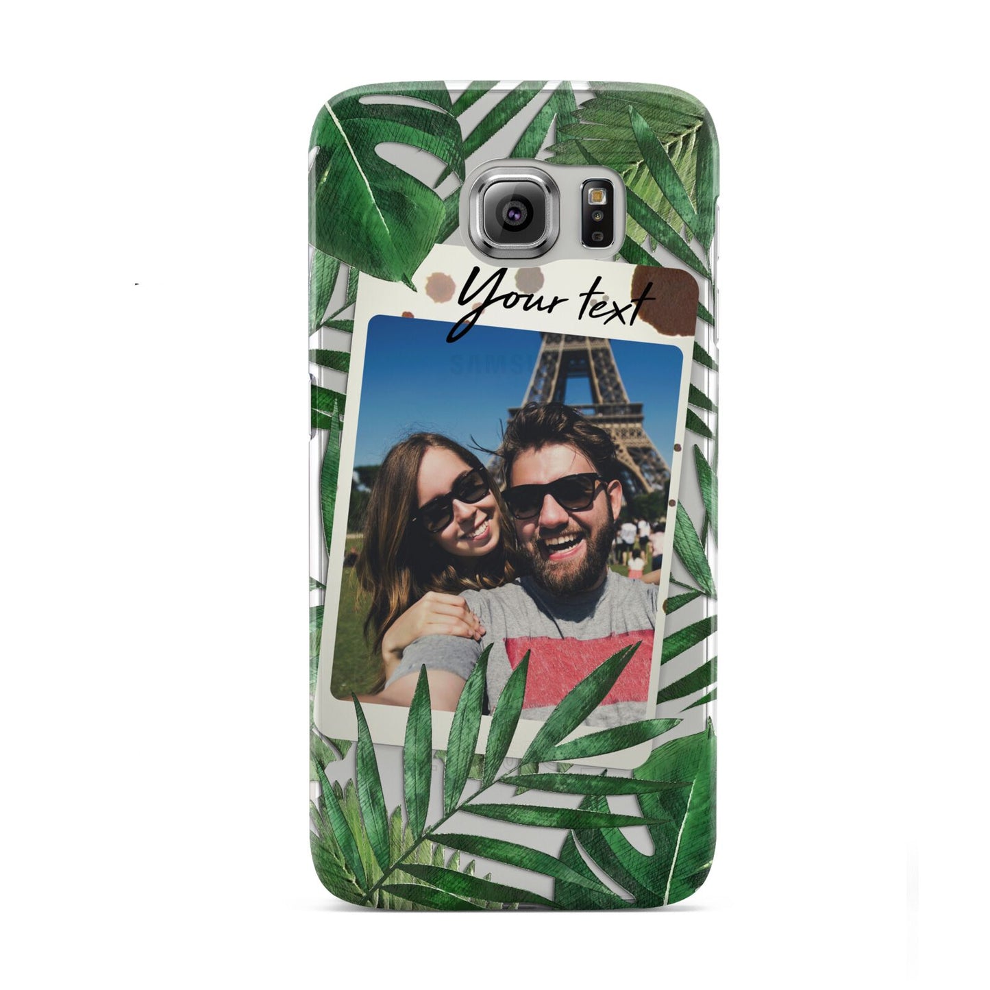 Personalised Tropical Photo Text Samsung Galaxy S6 Case