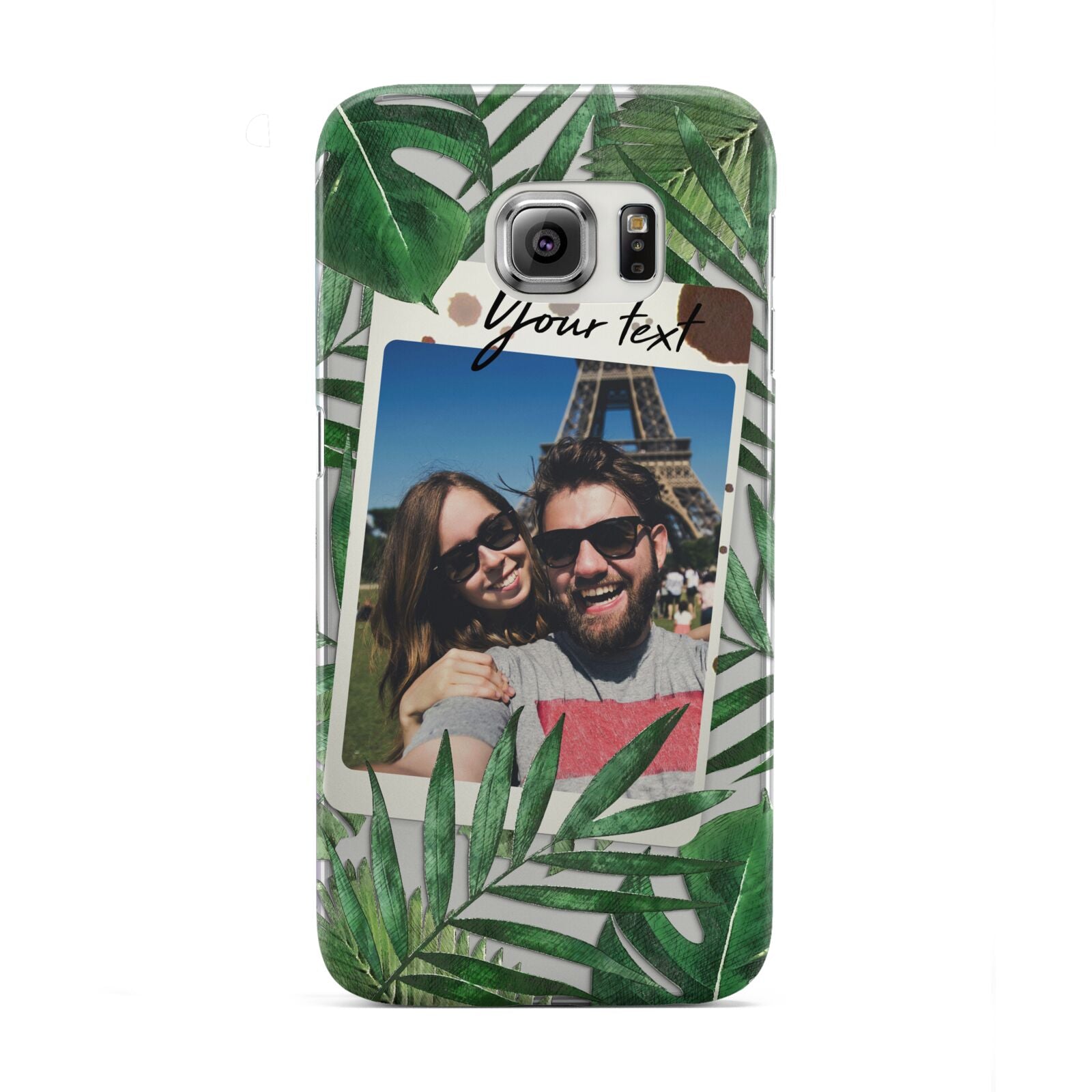 Personalised Tropical Photo Text Samsung Galaxy S6 Edge Case