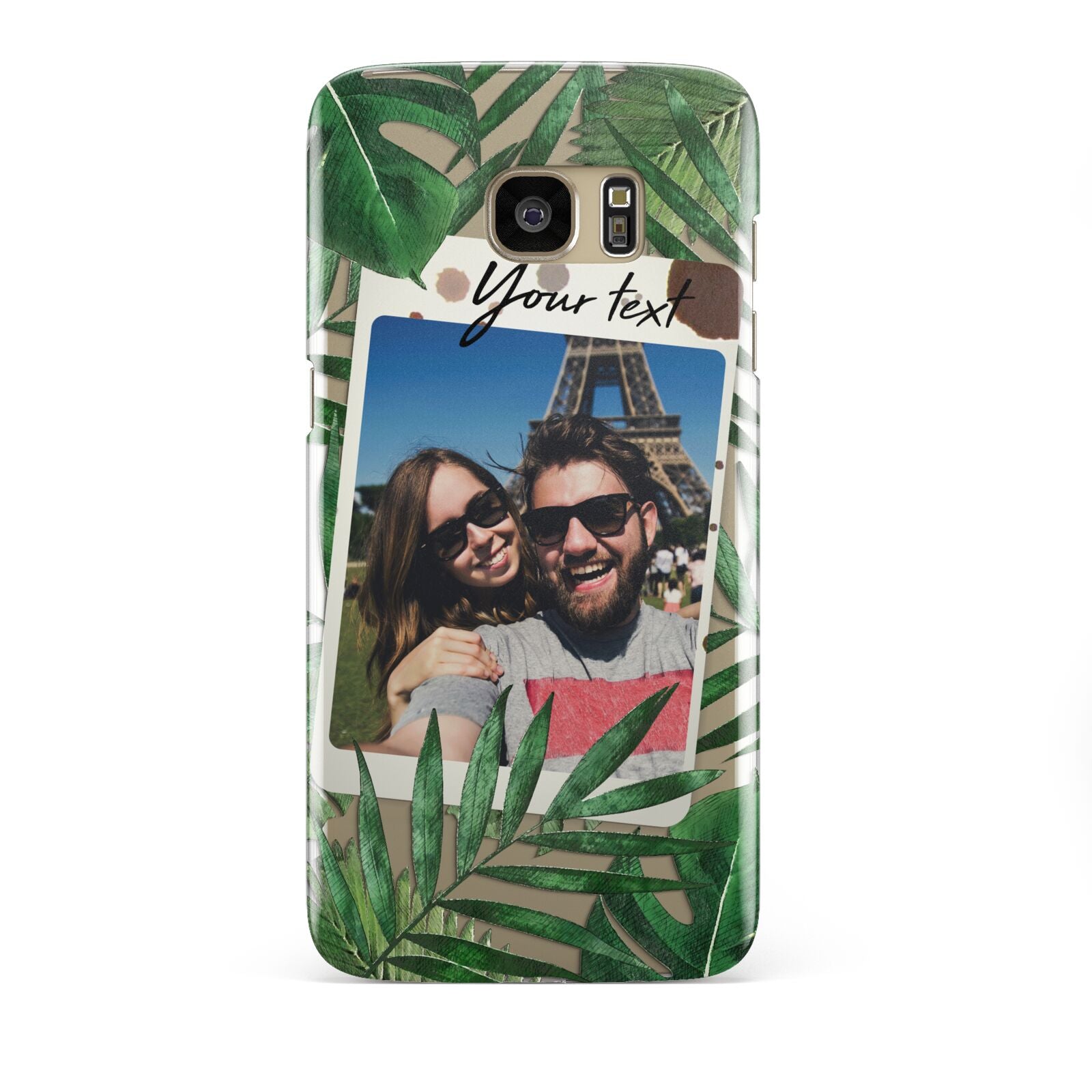 Personalised Tropical Photo Text Samsung Galaxy S7 Edge Case