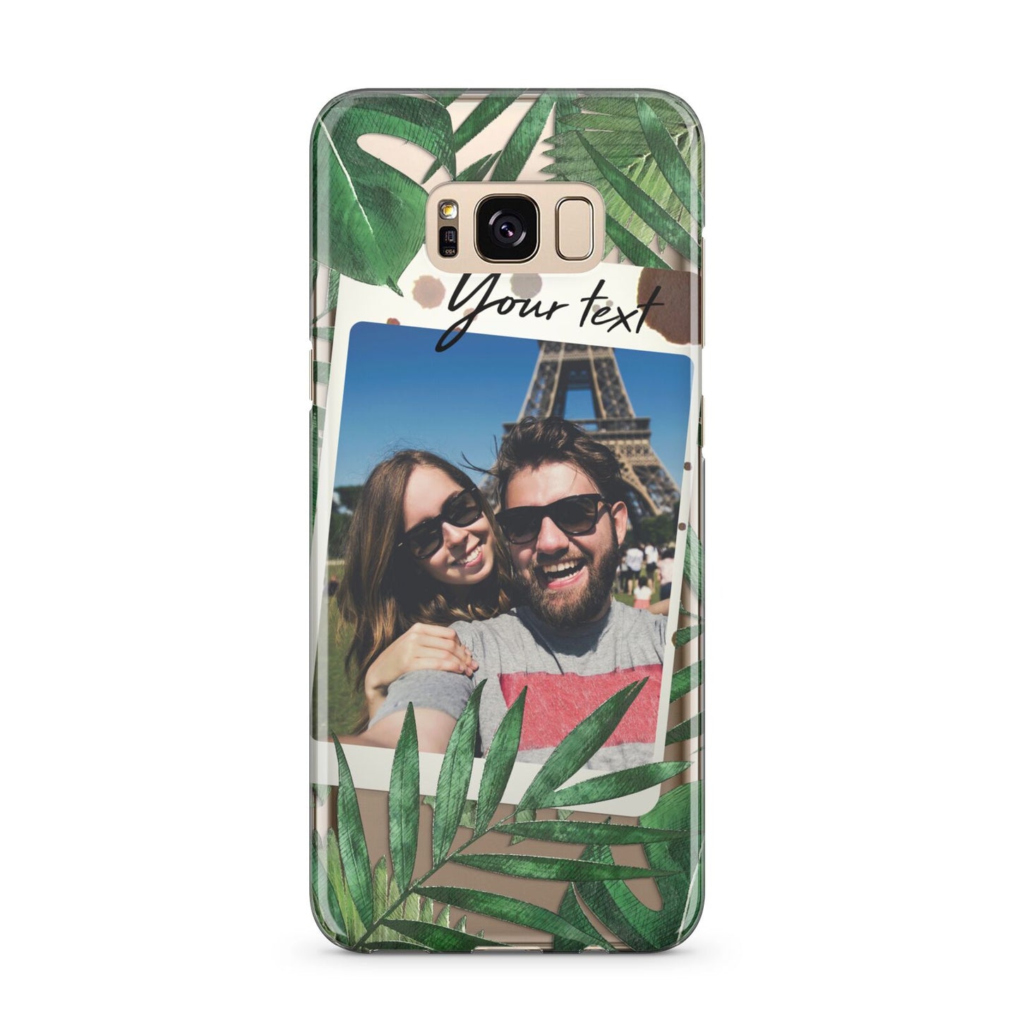 Personalised Tropical Photo Text Samsung Galaxy S8 Plus Case