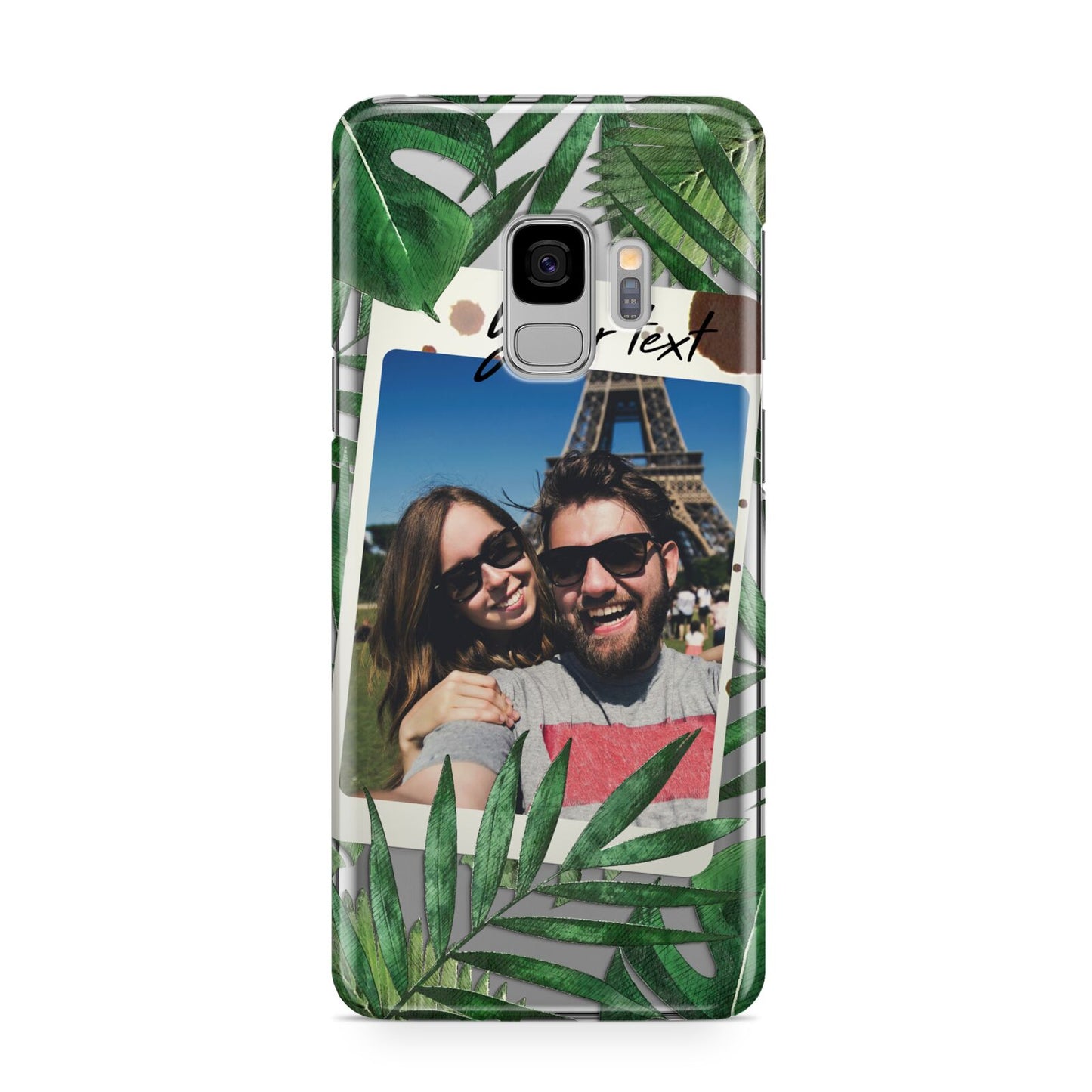 Personalised Tropical Photo Text Samsung Galaxy S9 Case