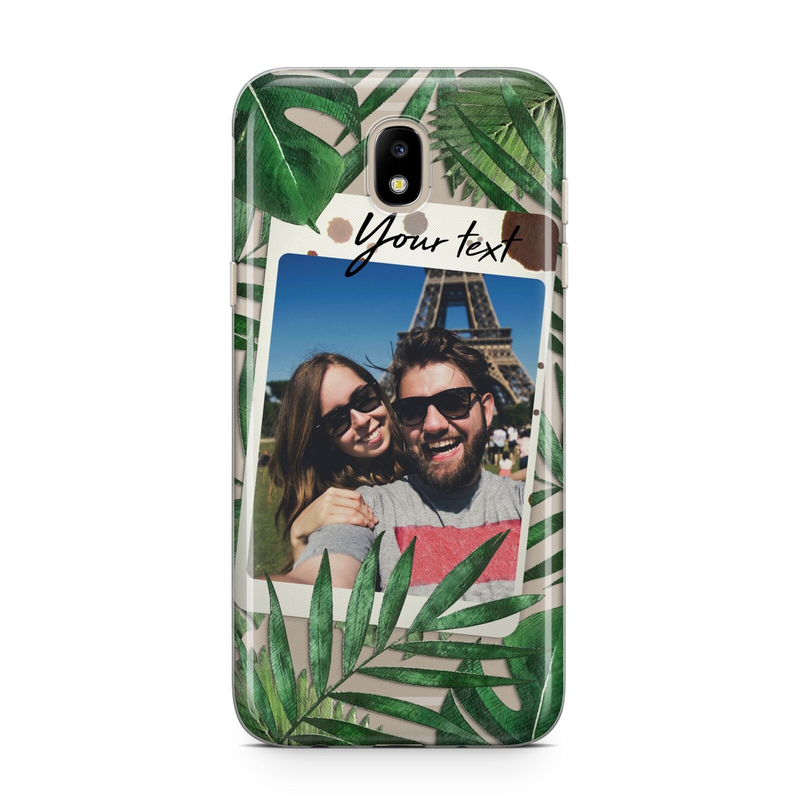 Personalised Tropical Photo Text Samsung J5 2017 Case