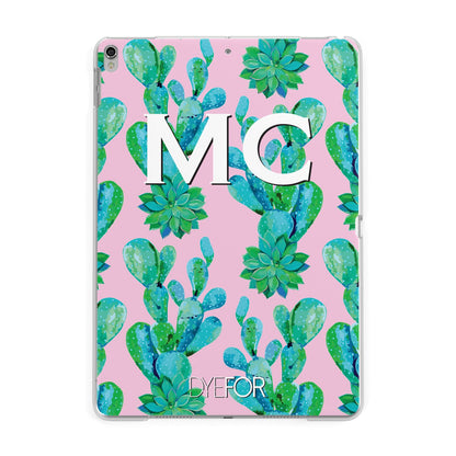 Personalised Tropical Pink Cactus Apple iPad Silver Case