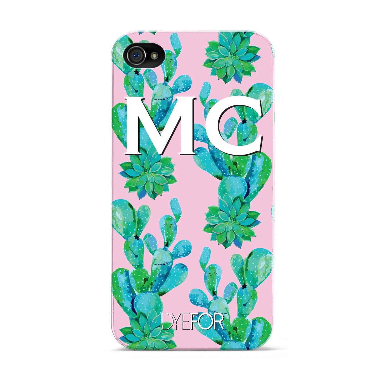 Personalised Tropical Pink Cactus Apple iPhone 4s Case