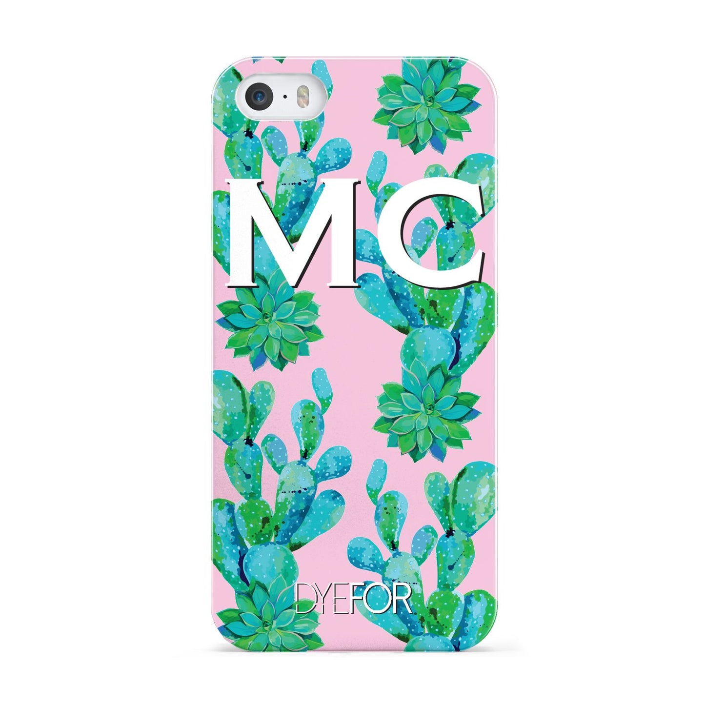 Personalised Tropical Pink Cactus Apple iPhone 5 Case