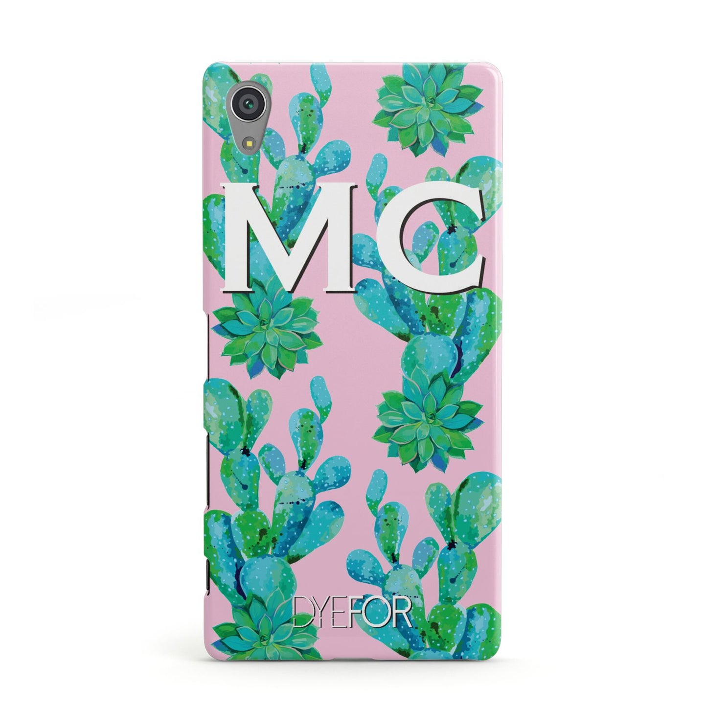 Personalised Tropical Pink Cactus Sony Xperia Case