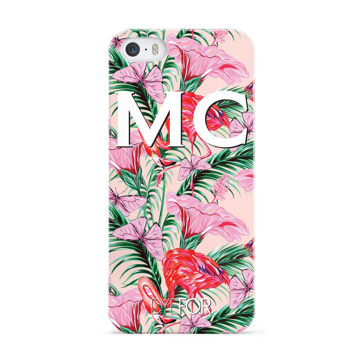 Personalised Tropical Pink Flamingo Apple iPhone 5 Case