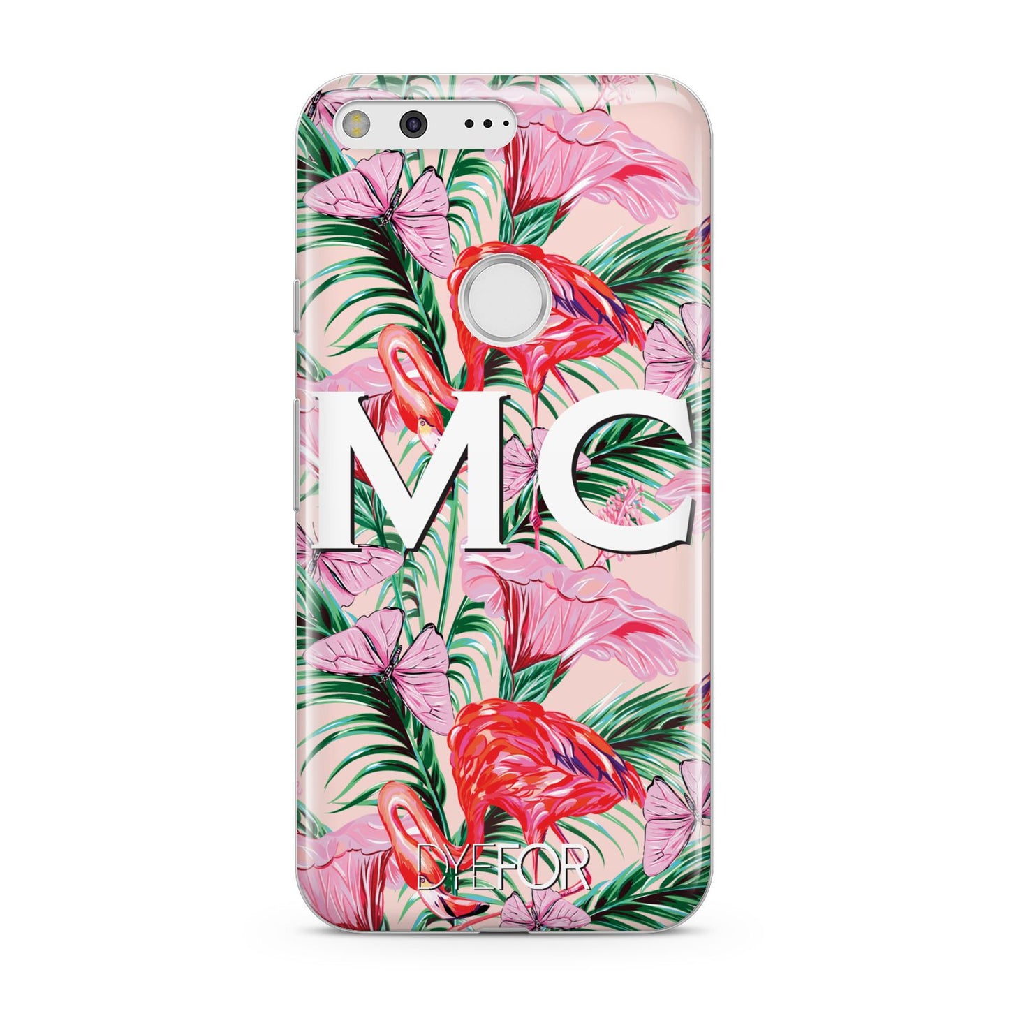 Personalised Tropical Pink Flamingo Google Pixel Case