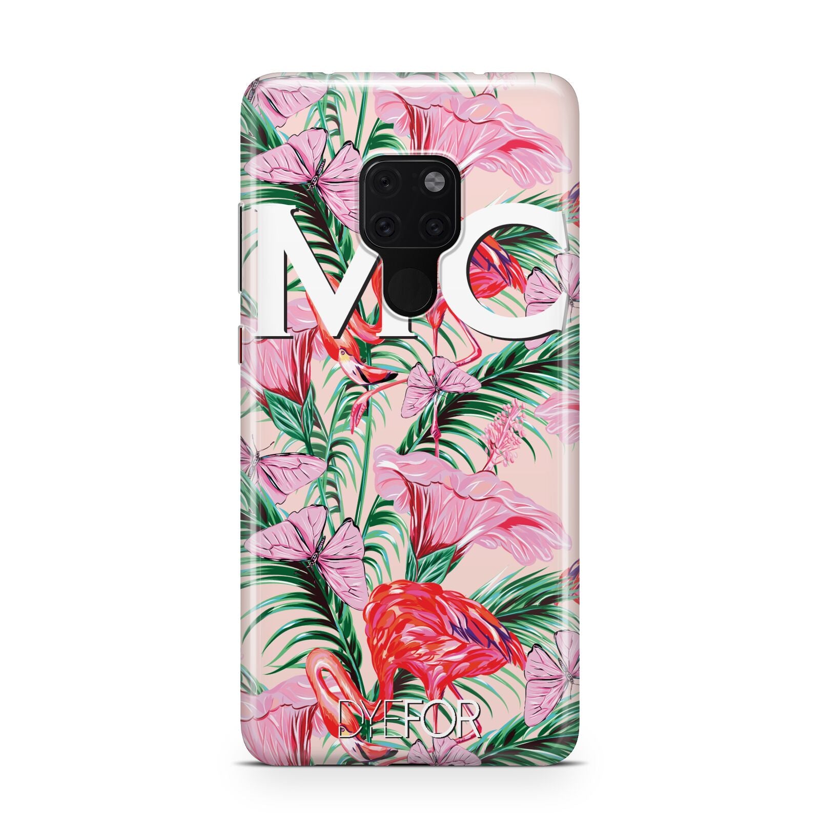 Personalised Tropical Pink Flamingo Huawei Mate 20 Phone Case