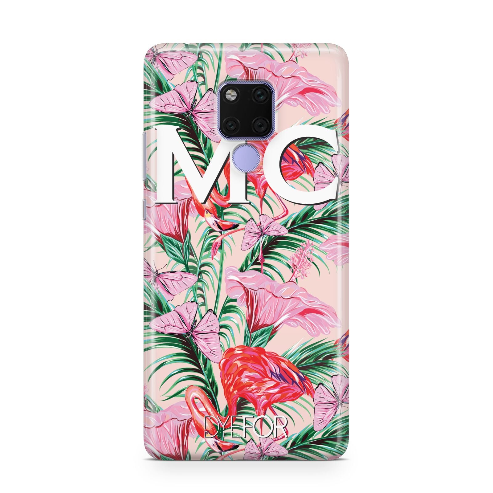 Personalised Tropical Pink Flamingo Huawei Mate 20X Phone Case