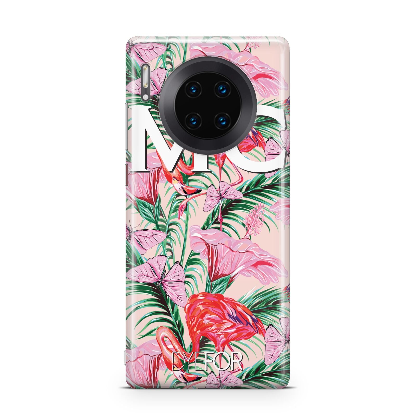 Personalised Tropical Pink Flamingo Huawei Mate 30 Pro Phone Case