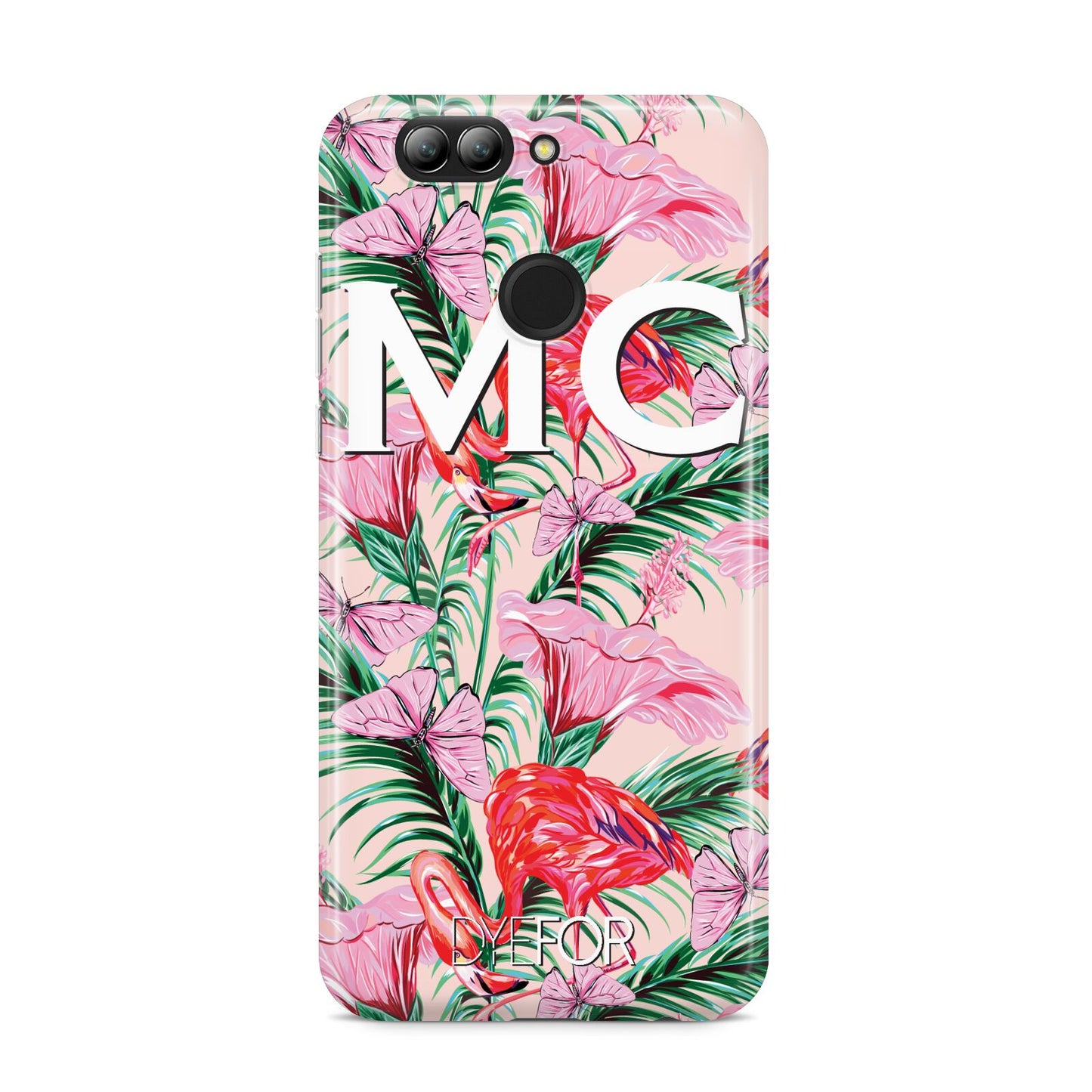 Personalised Tropical Pink Flamingo Huawei Nova 2s Phone Case