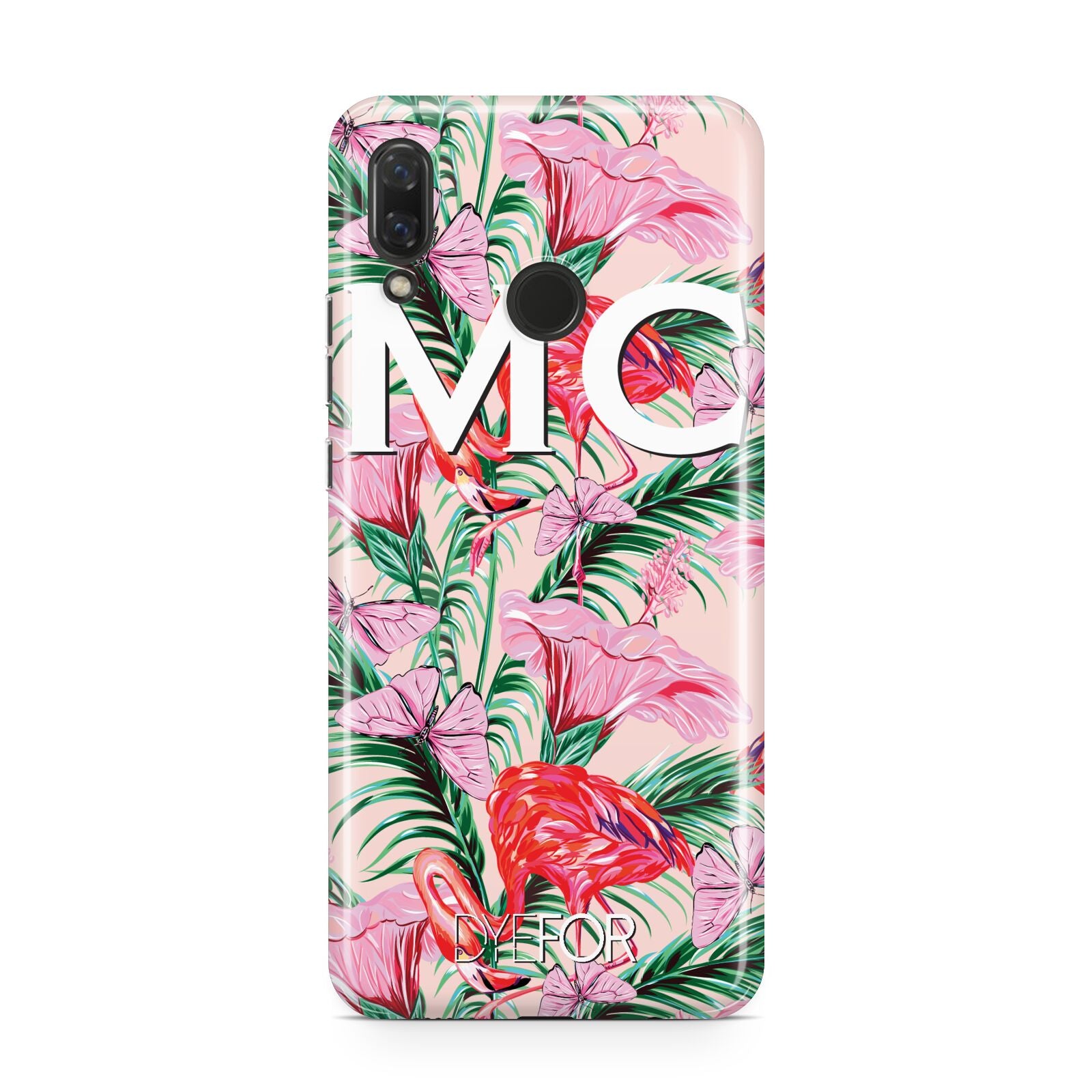 Personalised Tropical Pink Flamingo Huawei Nova 3 Phone Case