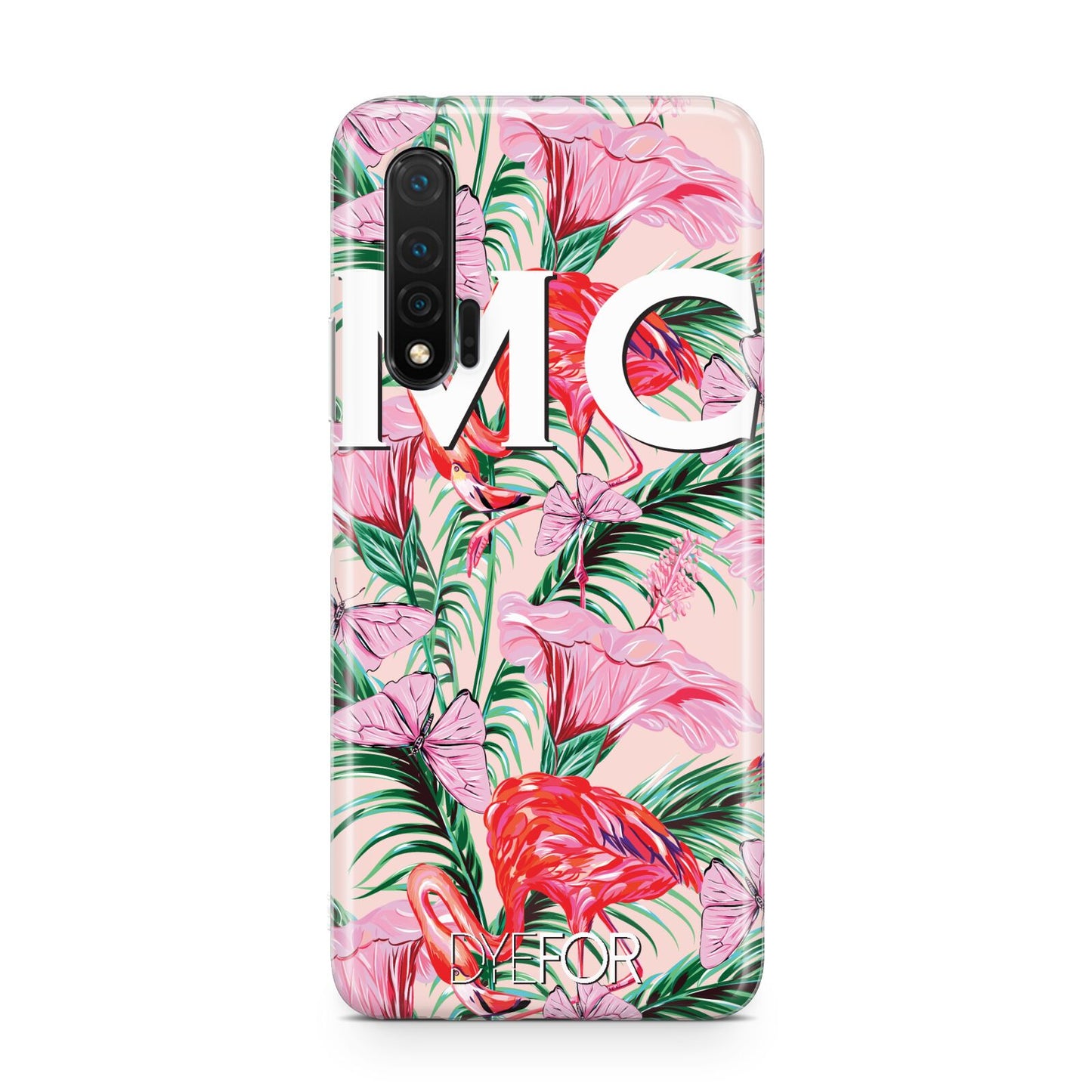 Personalised Tropical Pink Flamingo Huawei Nova 6 Phone Case