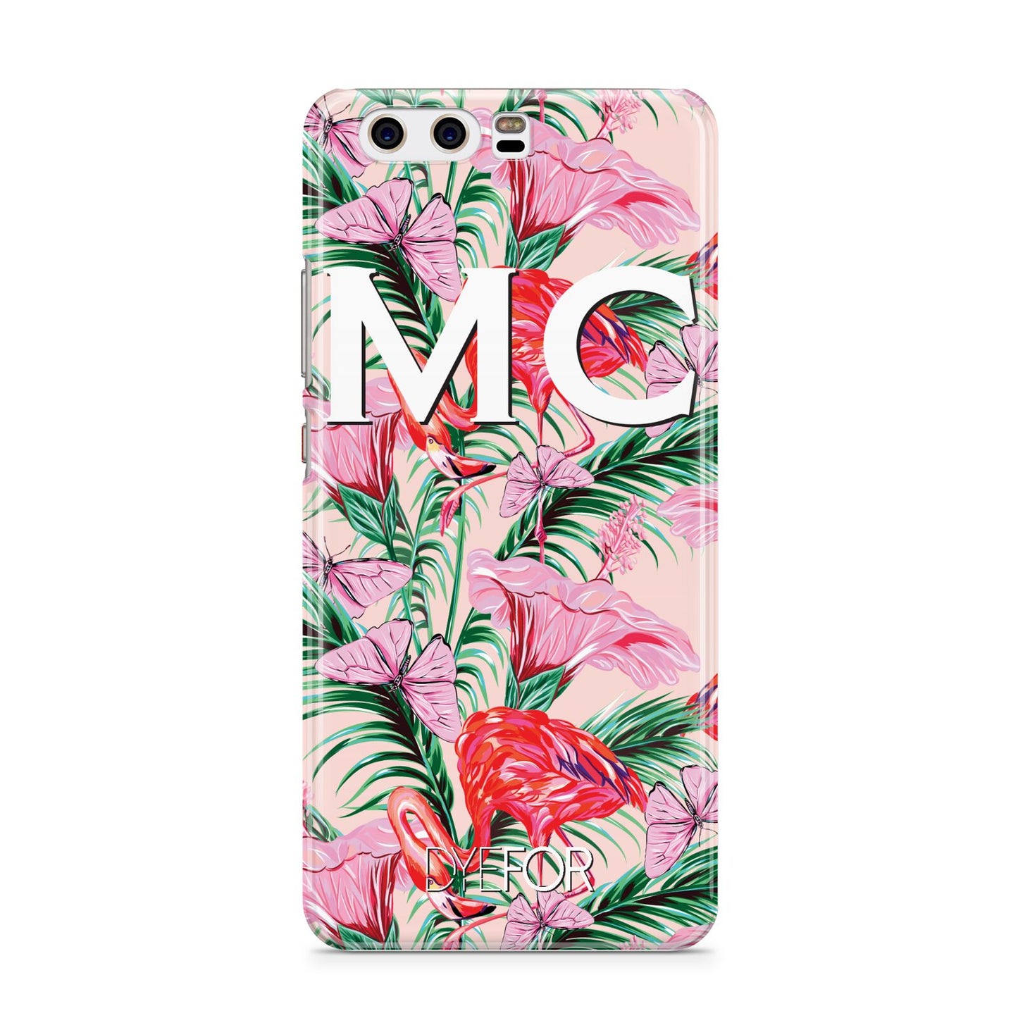 Personalised Tropical Pink Flamingo Huawei P10 Phone Case