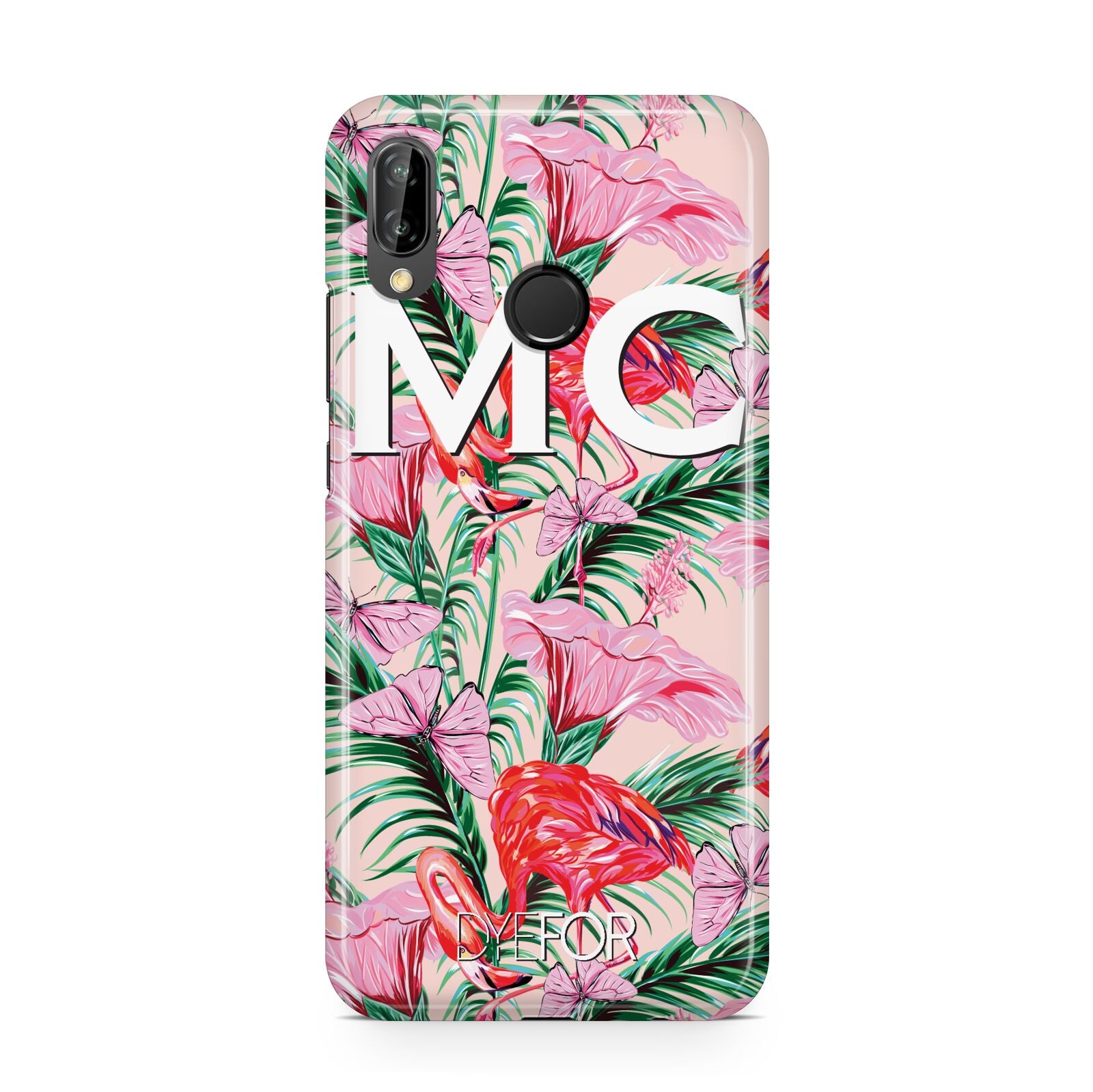 Personalised Tropical Pink Flamingo Huawei P20 Lite Phone Case