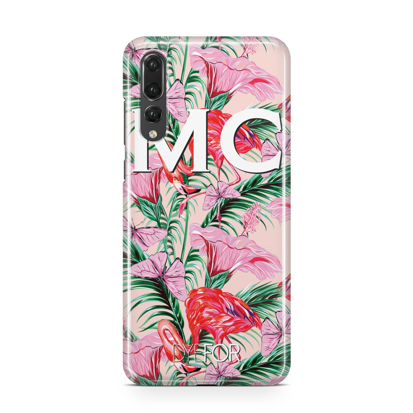 Personalised Tropical Pink Flamingo Huawei P20 Pro Phone Case