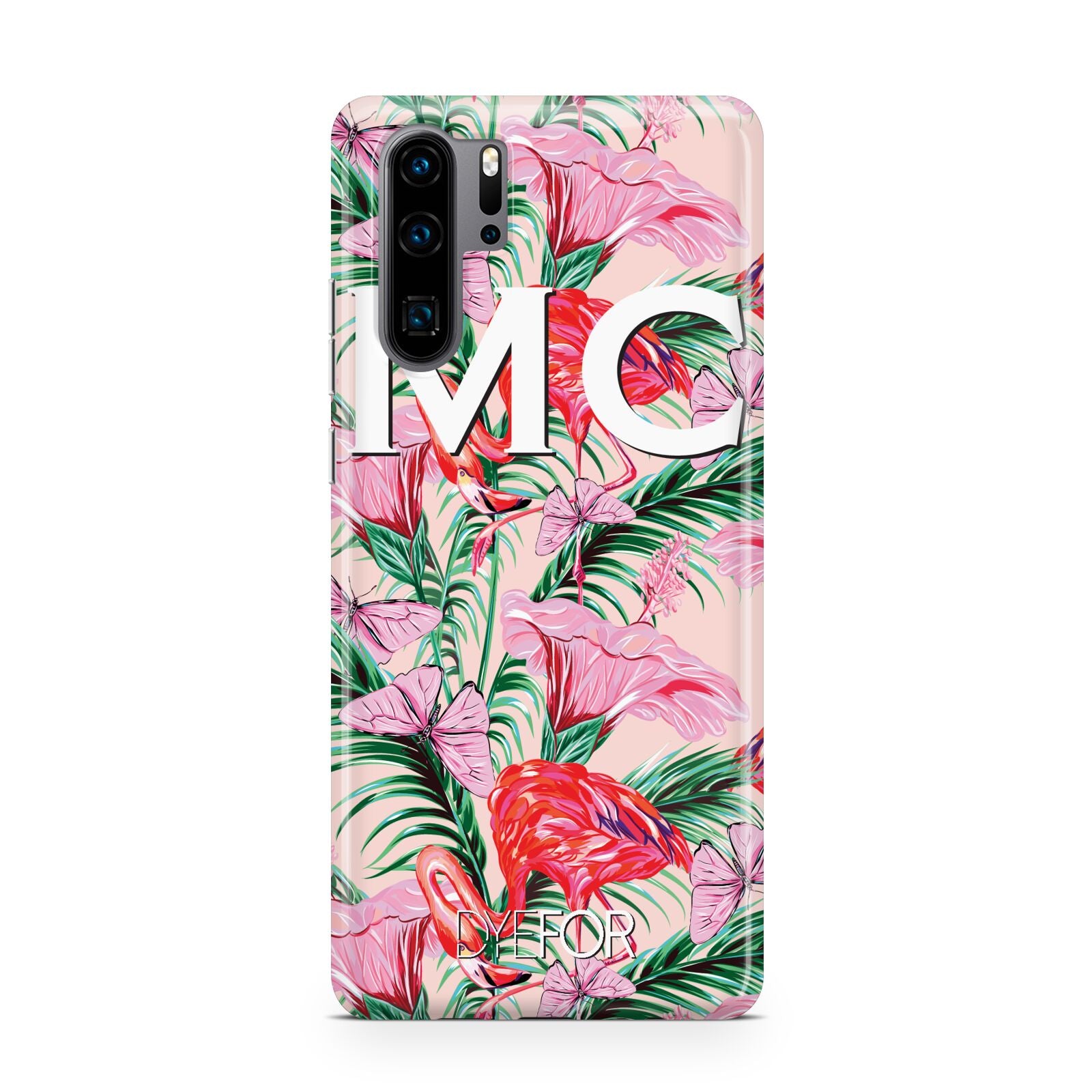 Personalised Tropical Pink Flamingo Huawei P30 Pro Phone Case