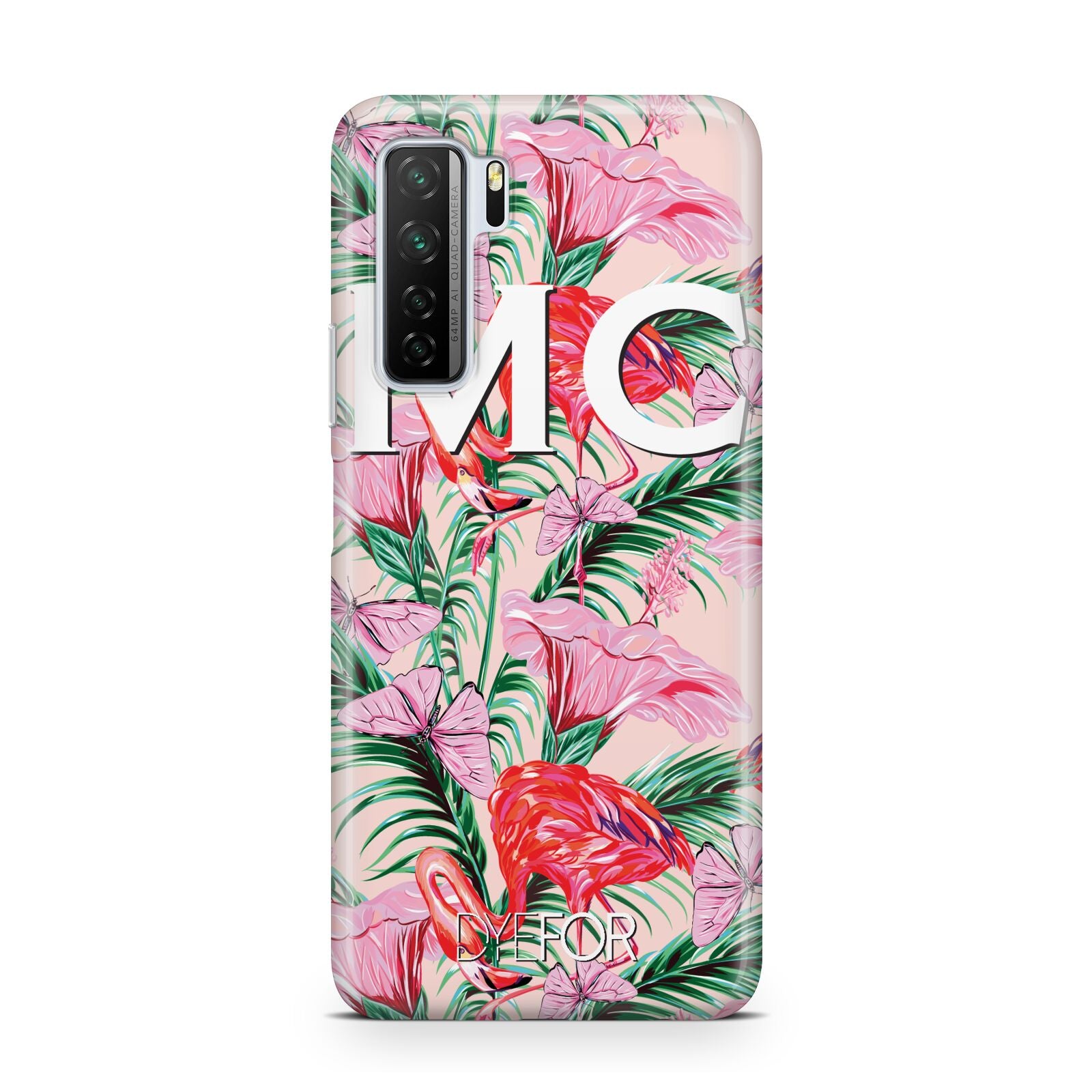 Personalised Tropical Pink Flamingo Huawei P40 Lite 5G Phone Case