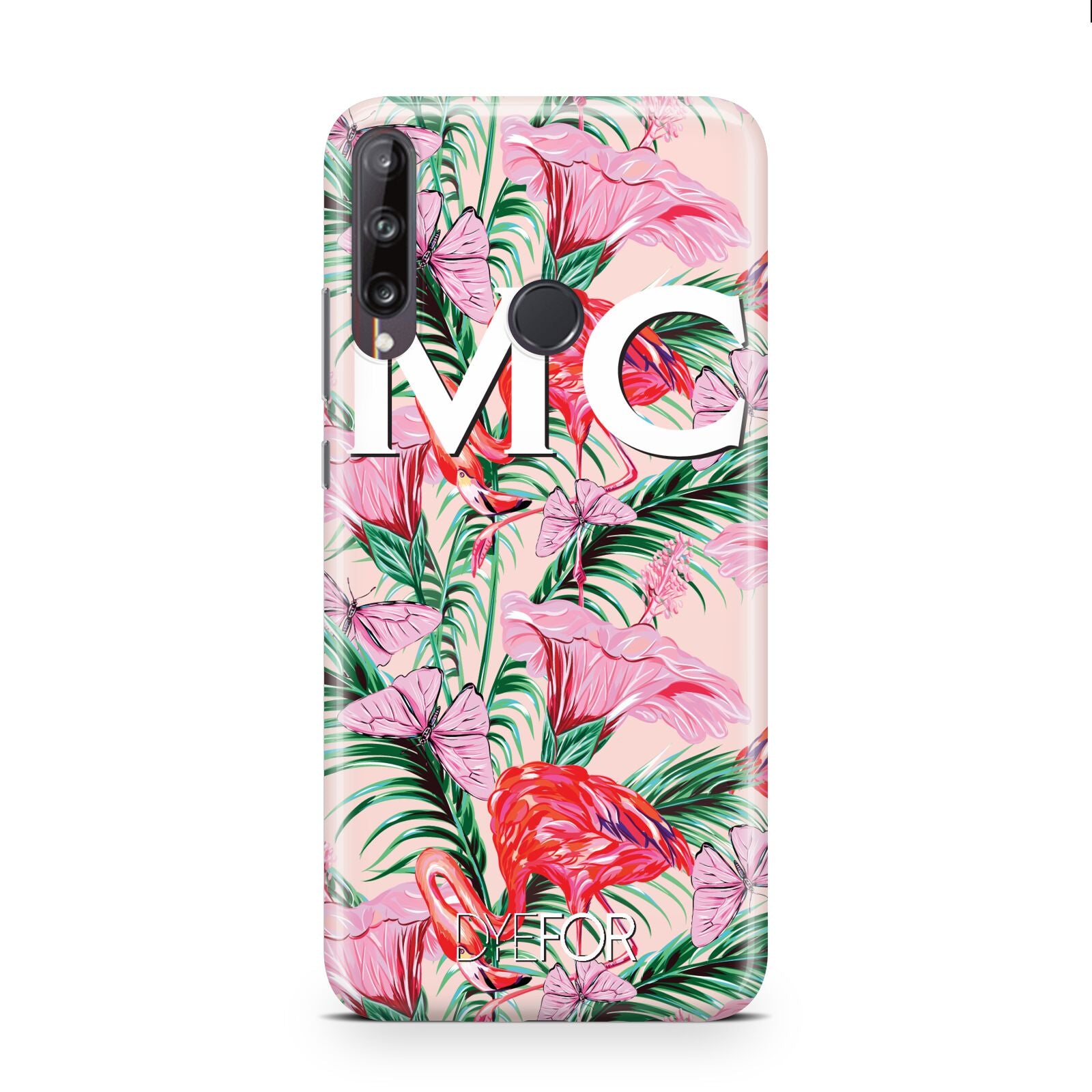 Personalised Tropical Pink Flamingo Huawei P40 Lite E Phone Case