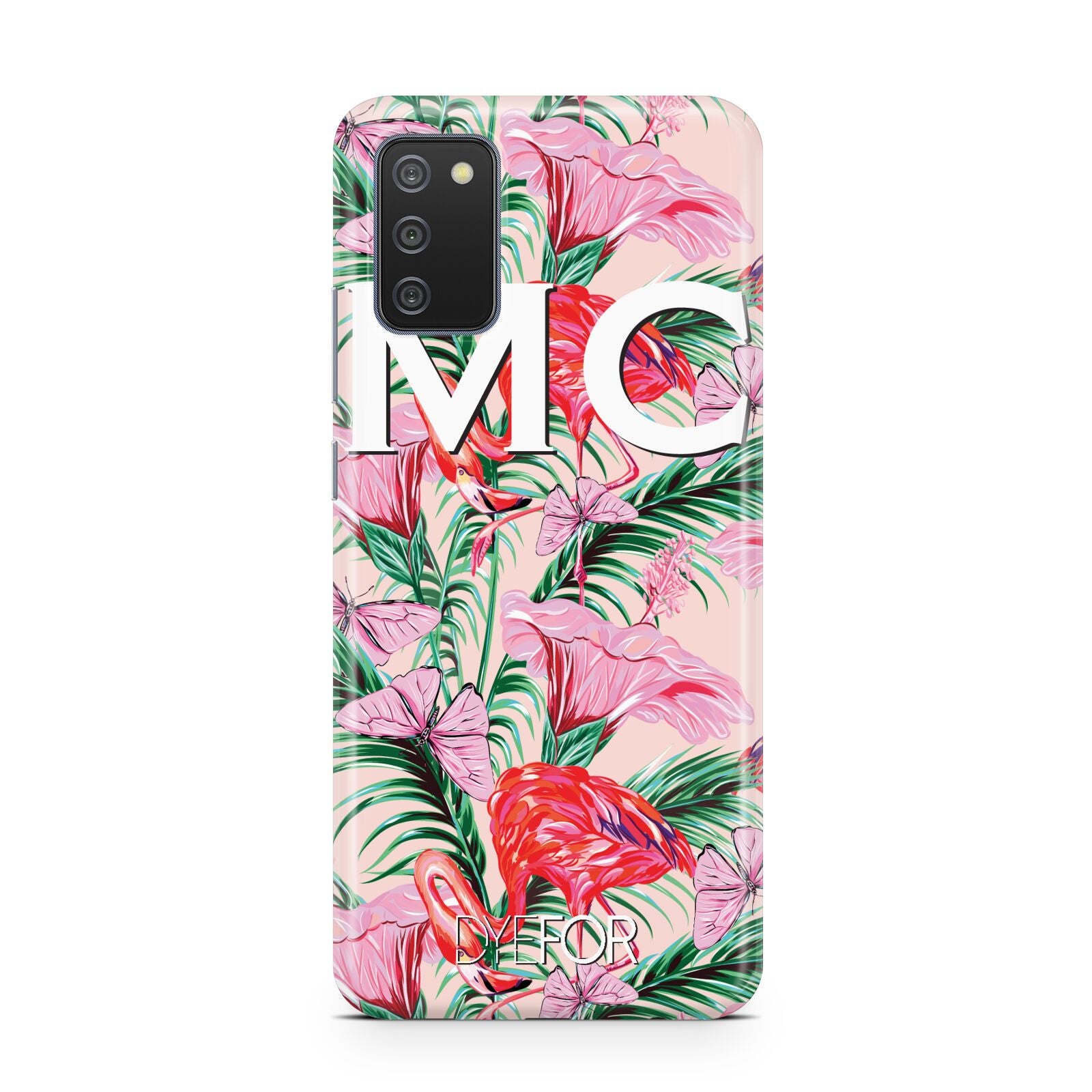 Personalised Tropical Pink Flamingo Samsung A02s Case