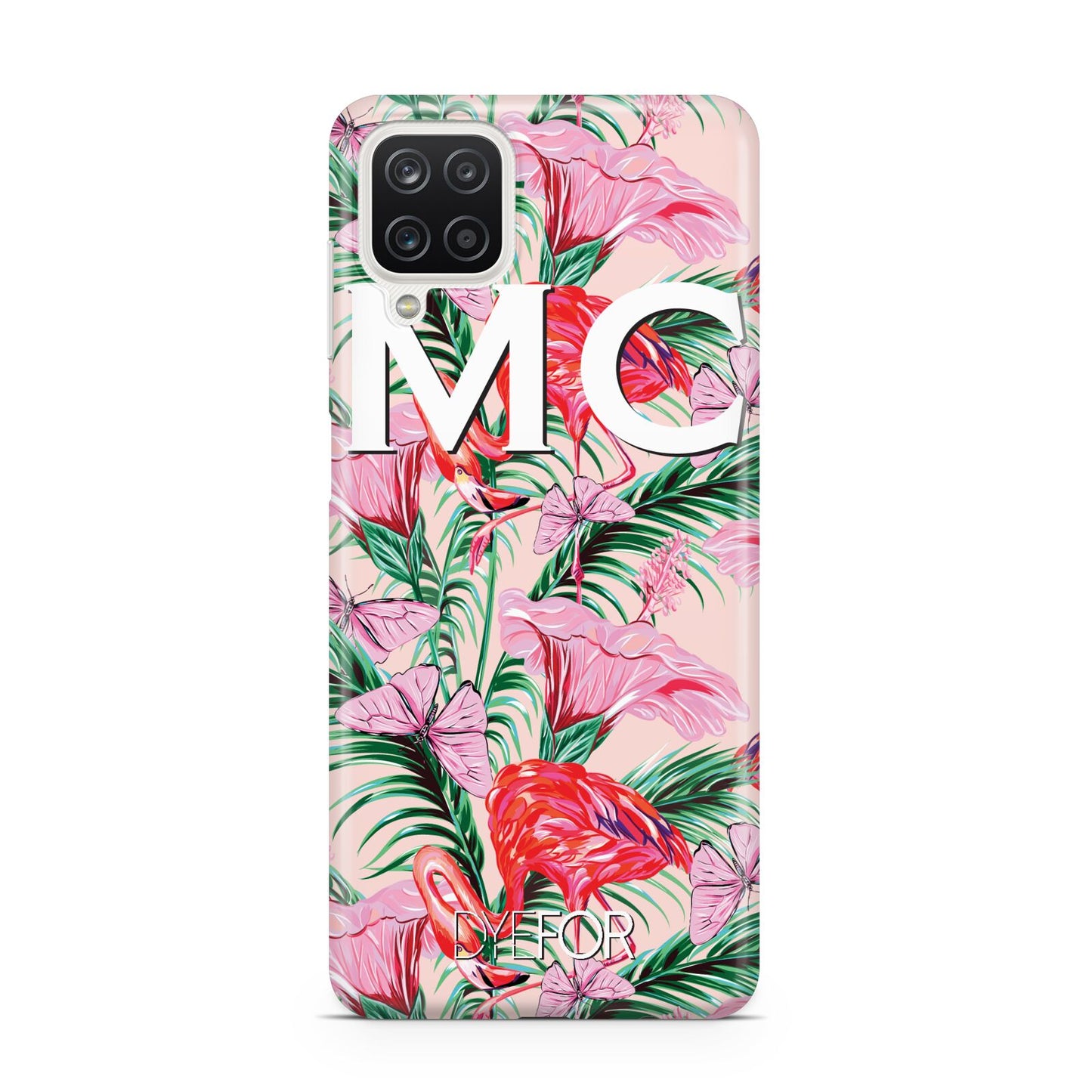 Personalised Tropical Pink Flamingo Samsung A12 Case