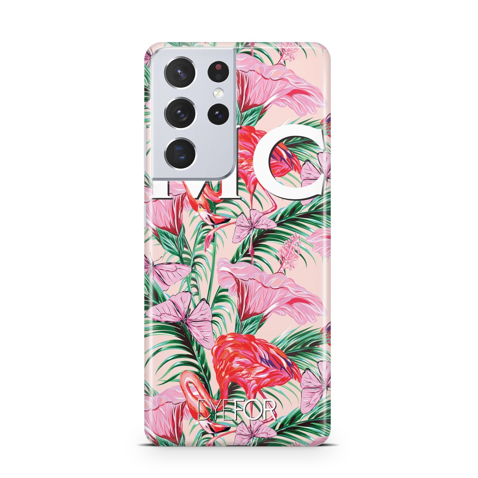 Personalised Tropical Pink Flamingo Samsung S21 Ultra Case