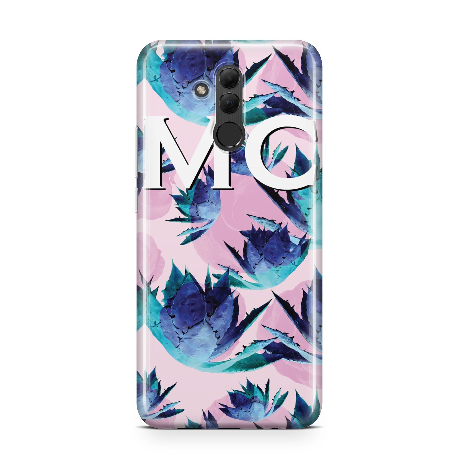 Personalised Tropical Pink Green Abstract Huawei Mate 20 Lite