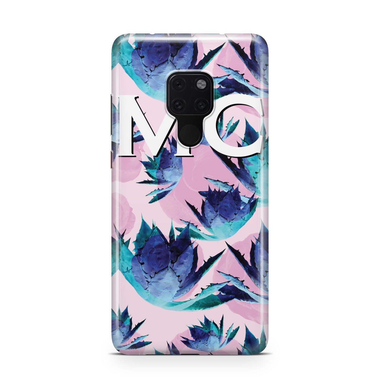 Personalised Tropical Pink Green Abstract Huawei Mate 20 Phone Case