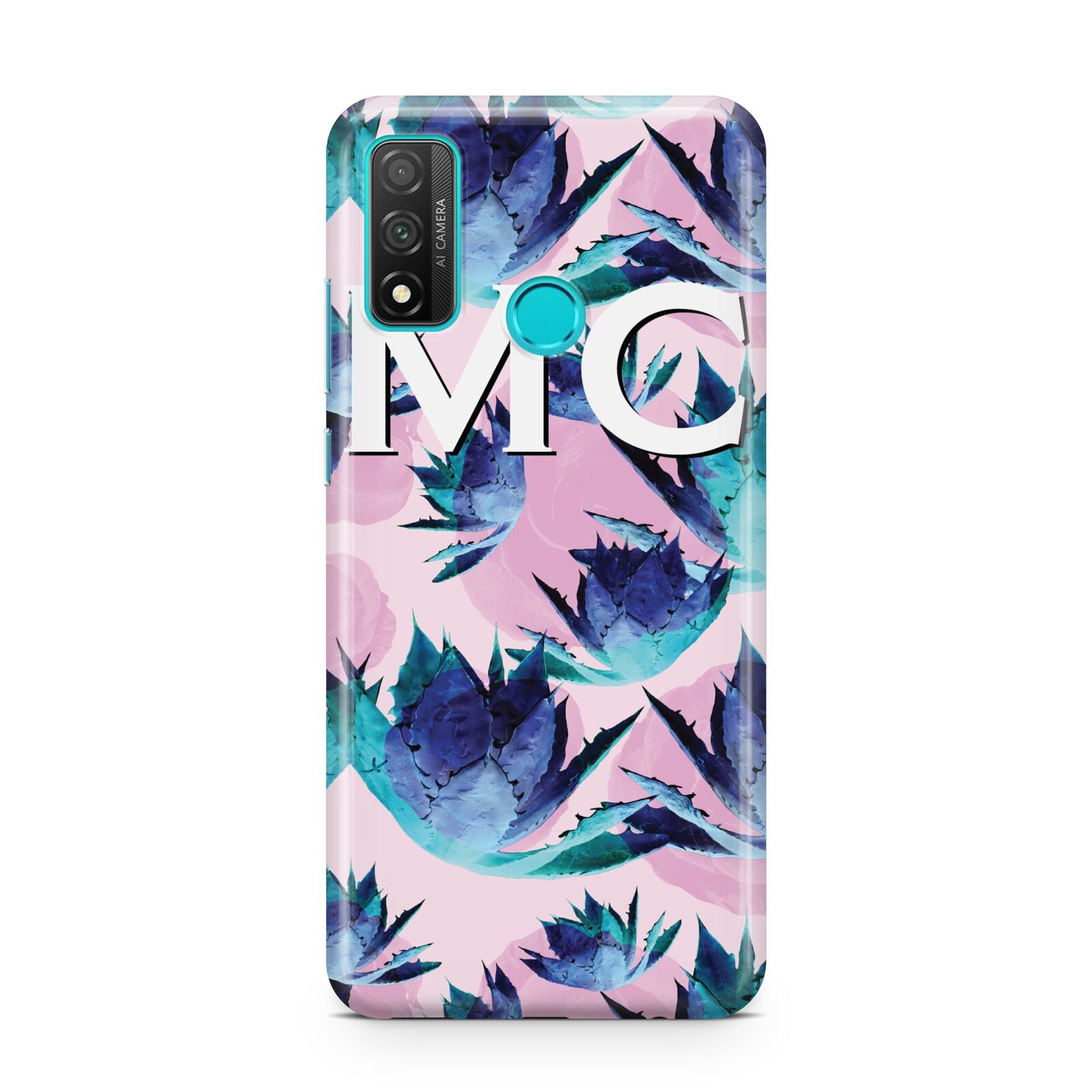 Personalised Tropical Pink Green Abstract Huawei P Smart 2020