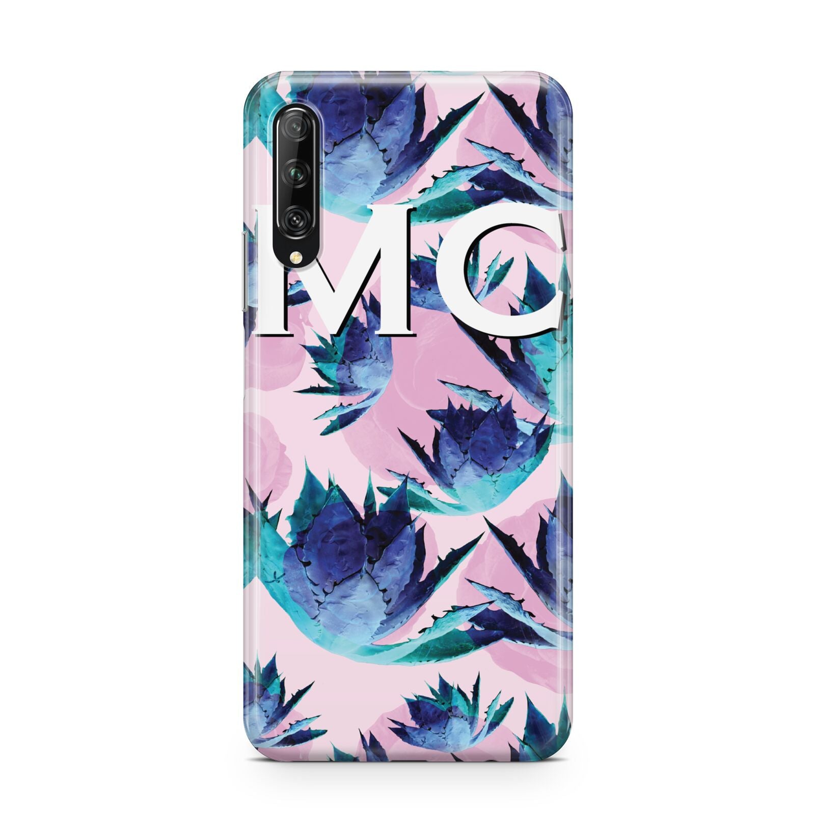 Personalised Tropical Pink Green Abstract Huawei P Smart Pro 2019