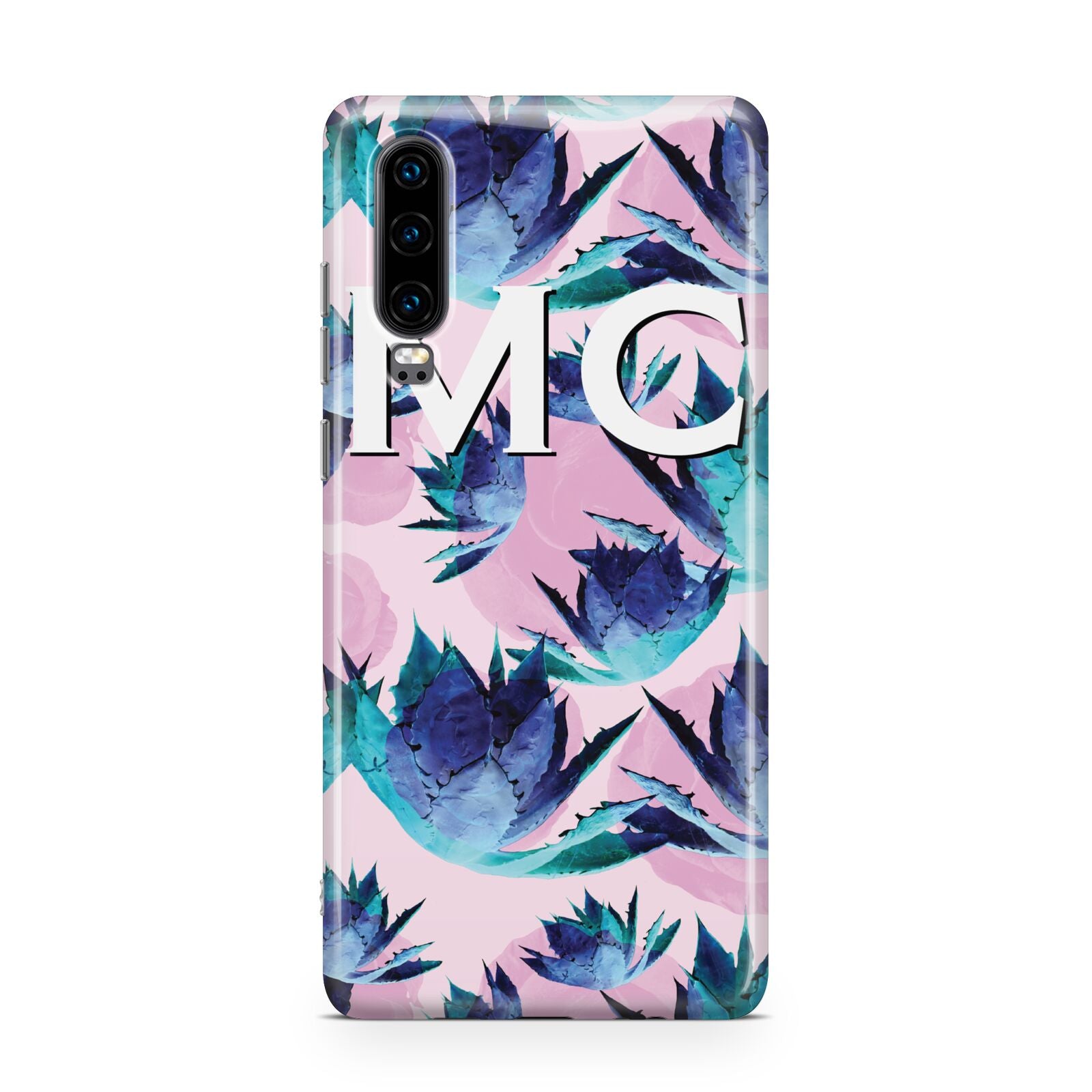 Personalised Tropical Pink Green Abstract Huawei P30 Phone Case