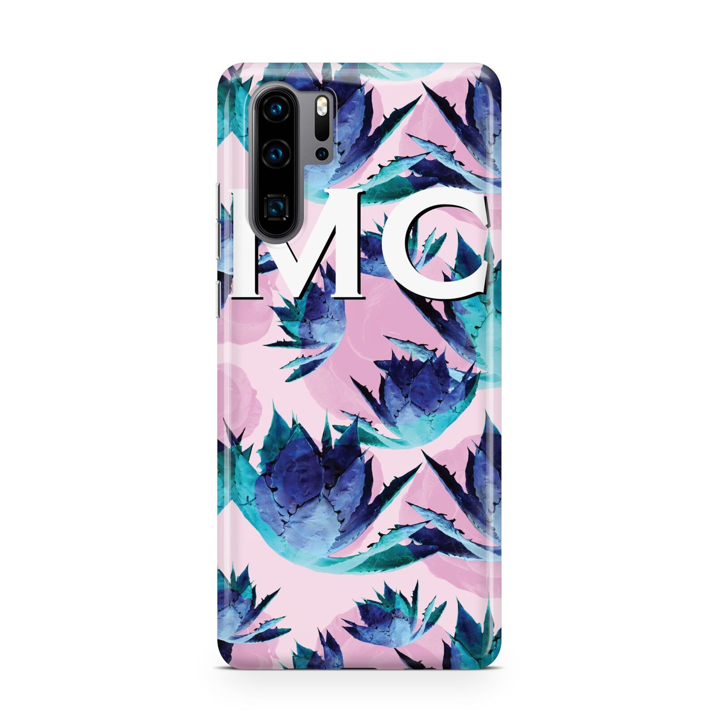 Personalised Tropical Pink Green Abstract Huawei P30 Pro Phone Case