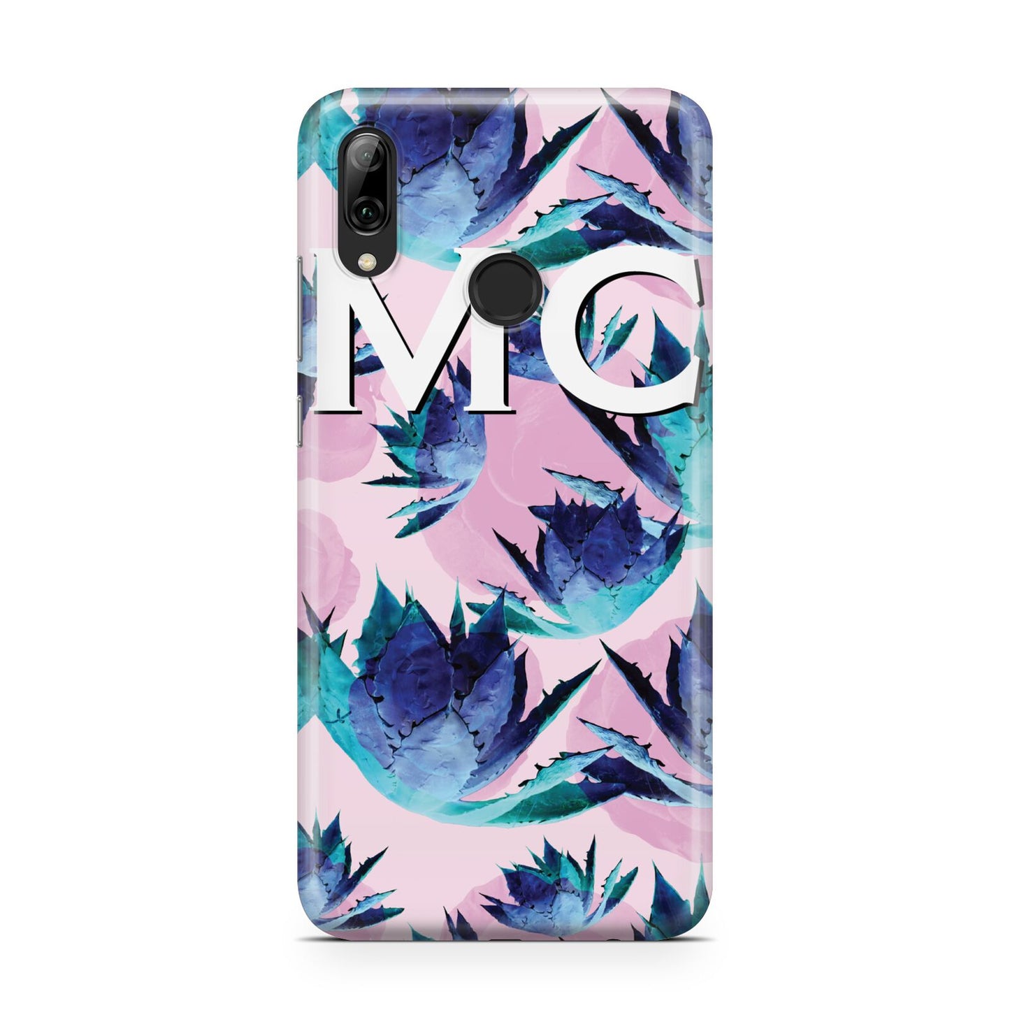 Personalised Tropical Pink Green Abstract Huawei Y7 2019