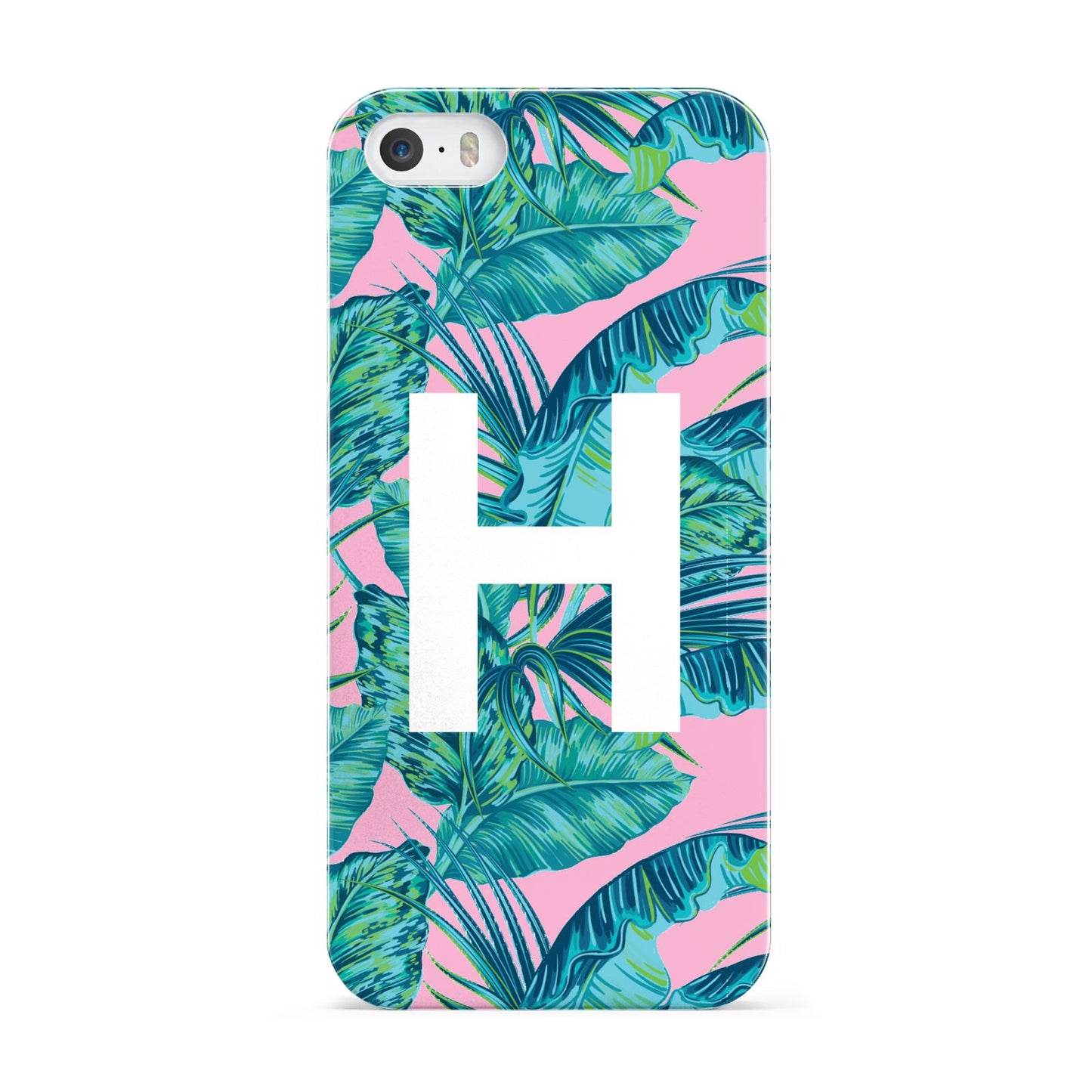 Personalised Tropical Pink and Green Apple iPhone 5 Case