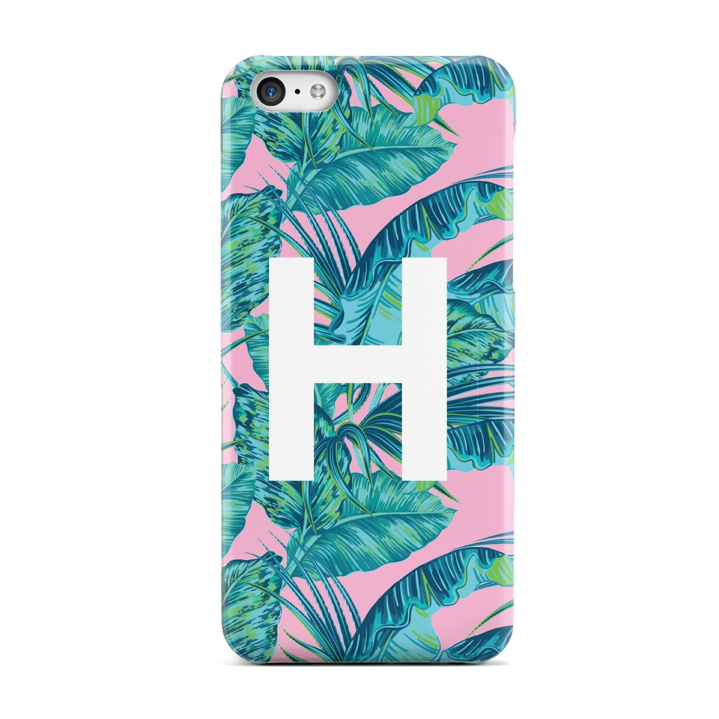 Personalised Tropical Pink and Green Apple iPhone 5c Case