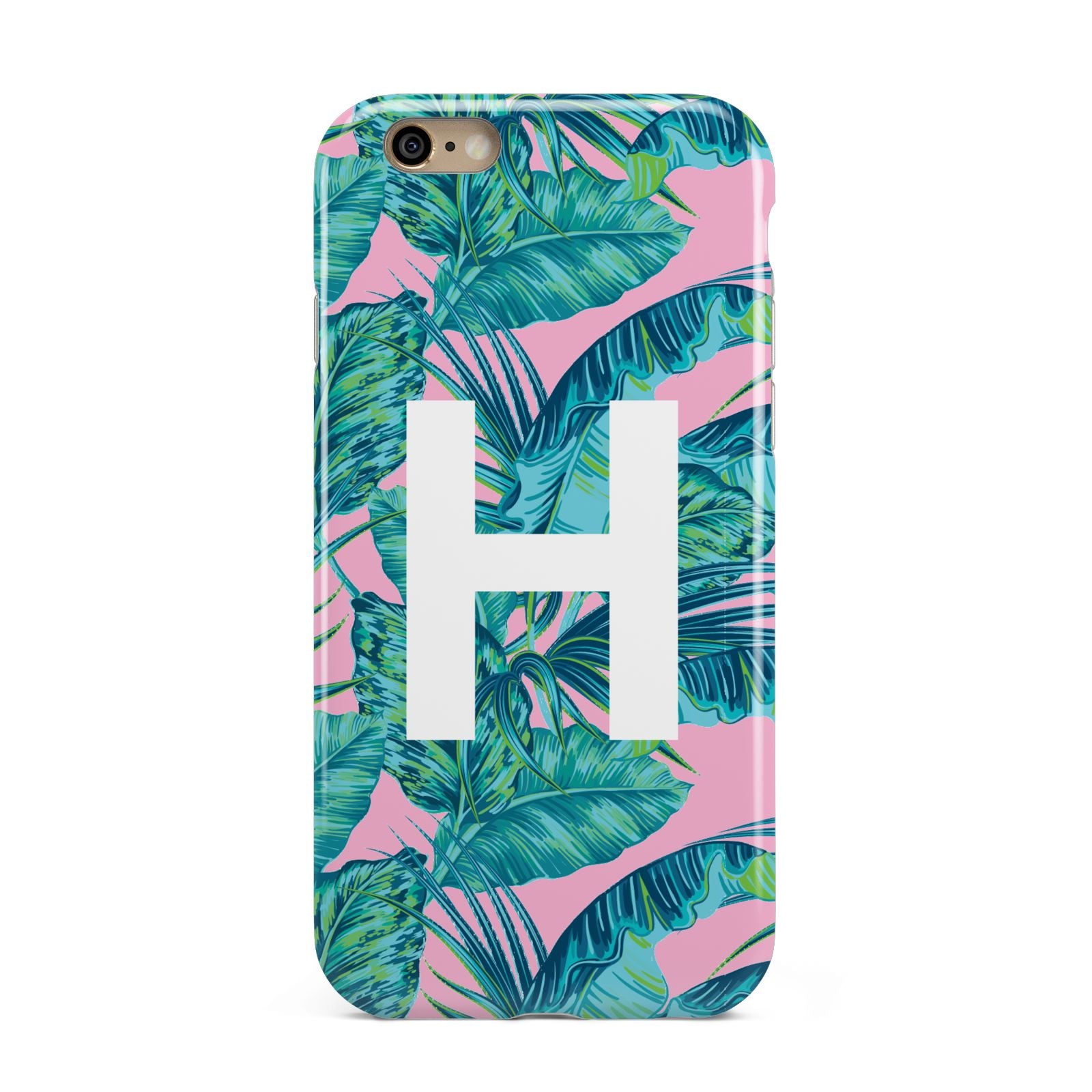 Personalised Tropical Pink and Green Apple iPhone 6 3D Tough Case