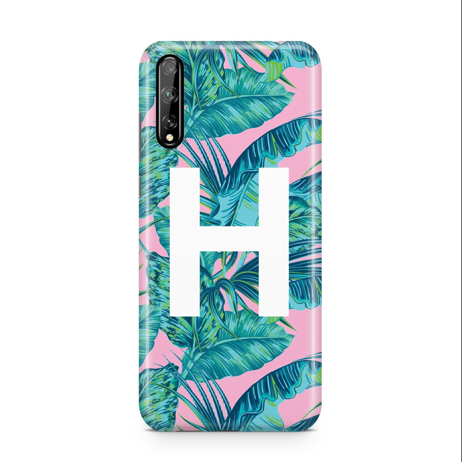 Personalised Tropical Pink and Green Huawei Enjoy 10s Phone Case