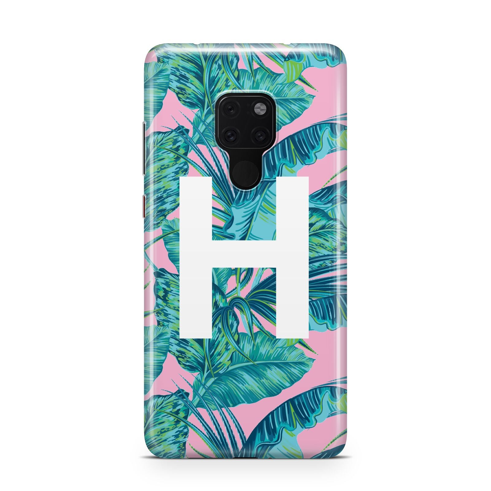 Personalised Tropical Pink and Green Huawei Mate 20 Phone Case