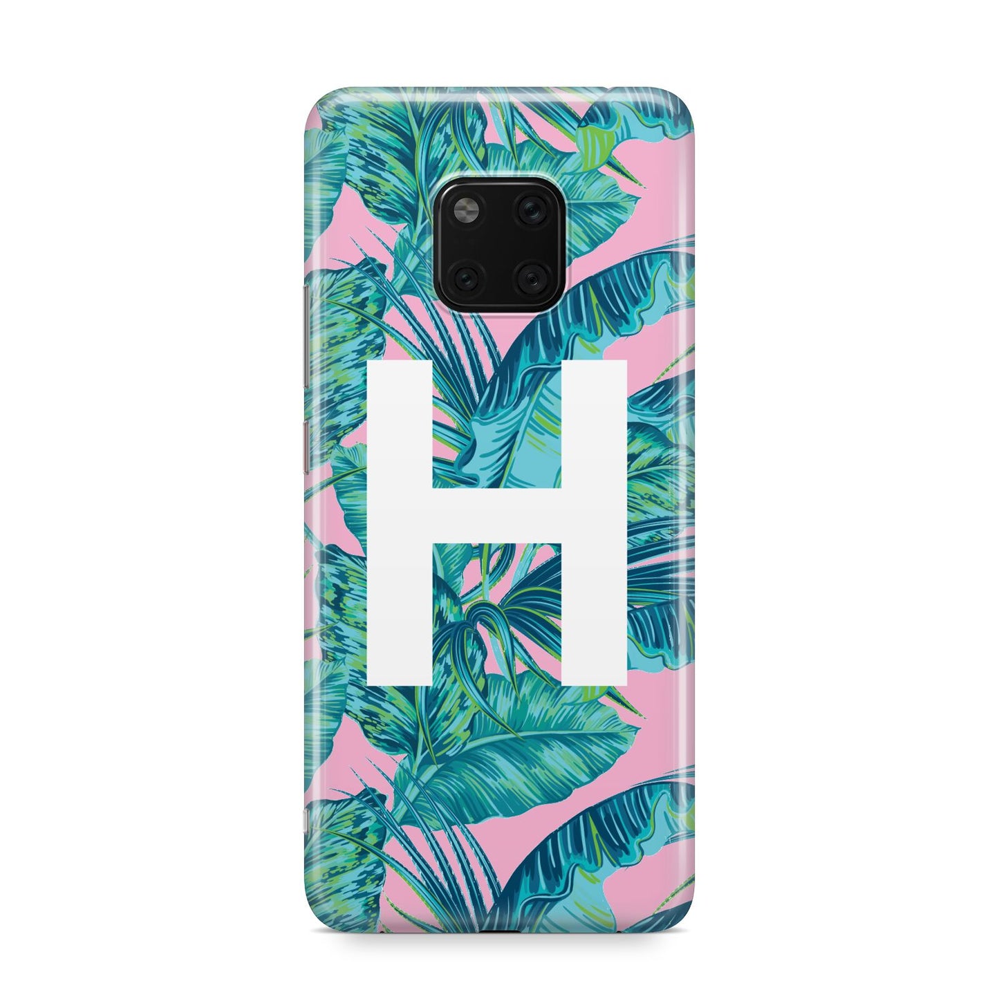 Personalised Tropical Pink and Green Huawei Mate 20 Pro Phone Case