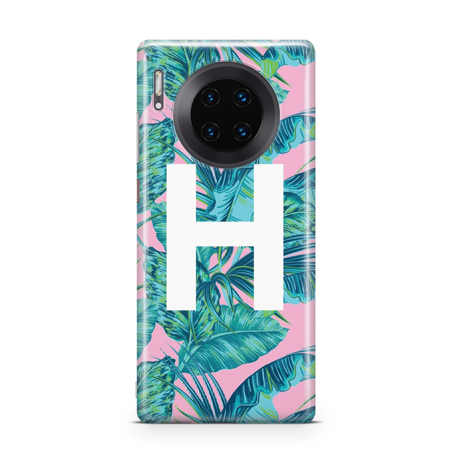 Personalised Tropical Pink and Green Huawei Mate 30 Pro Phone Case