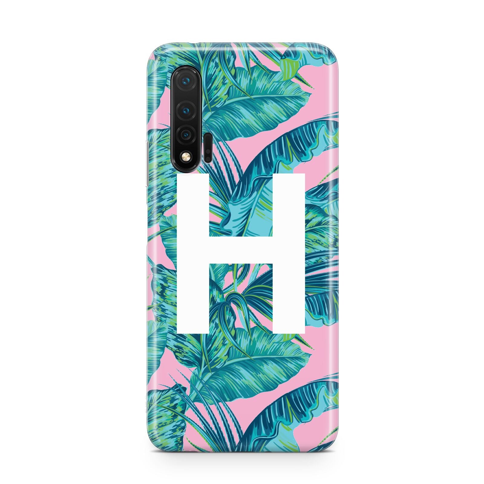 Personalised Tropical Pink and Green Huawei Nova 6 Phone Case